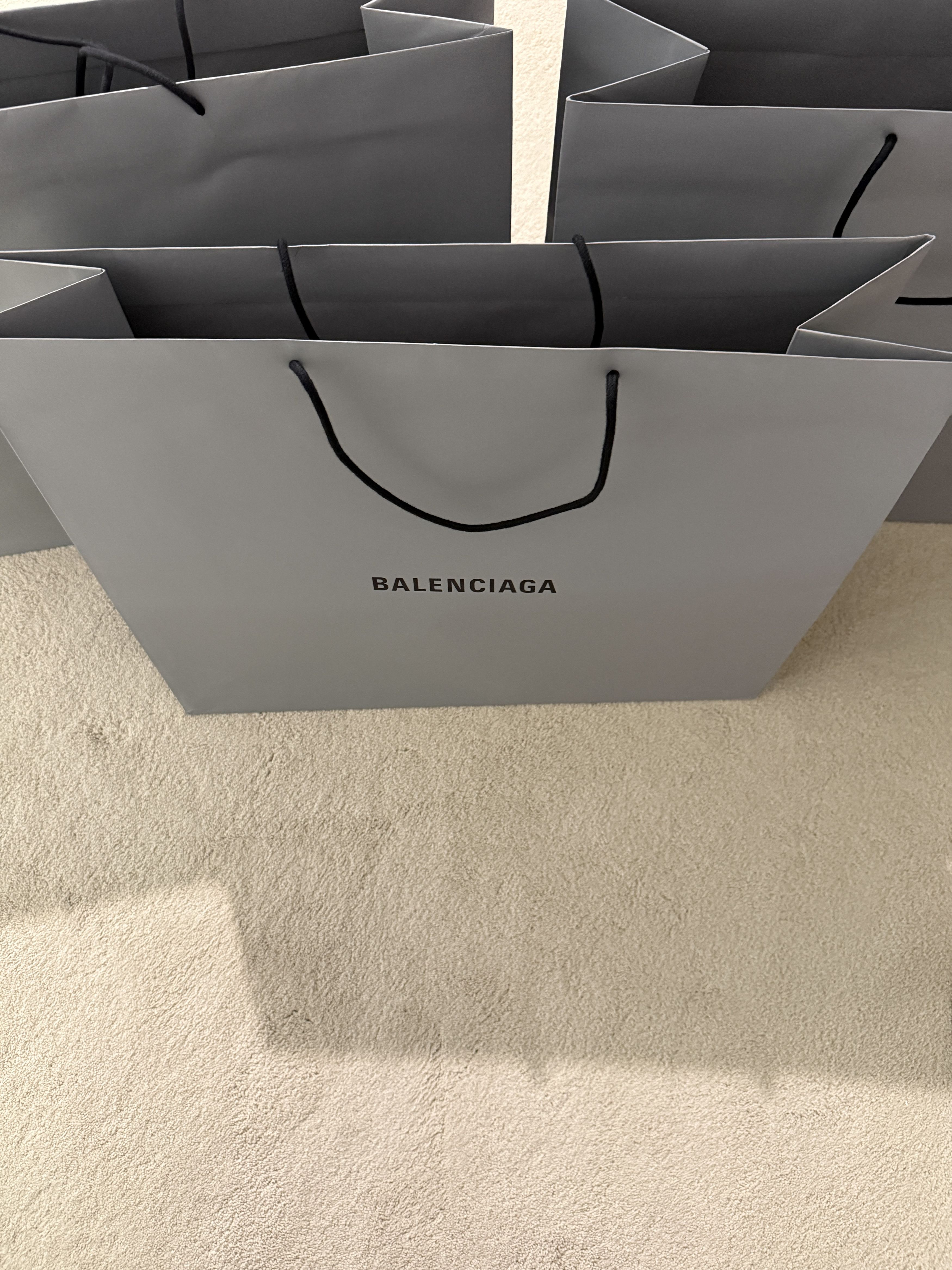 Balenciaga Large New Authentic Balenciaga Grey Gift Paper Shopping Bag Size ONE SIZE - 1 Thumbnail