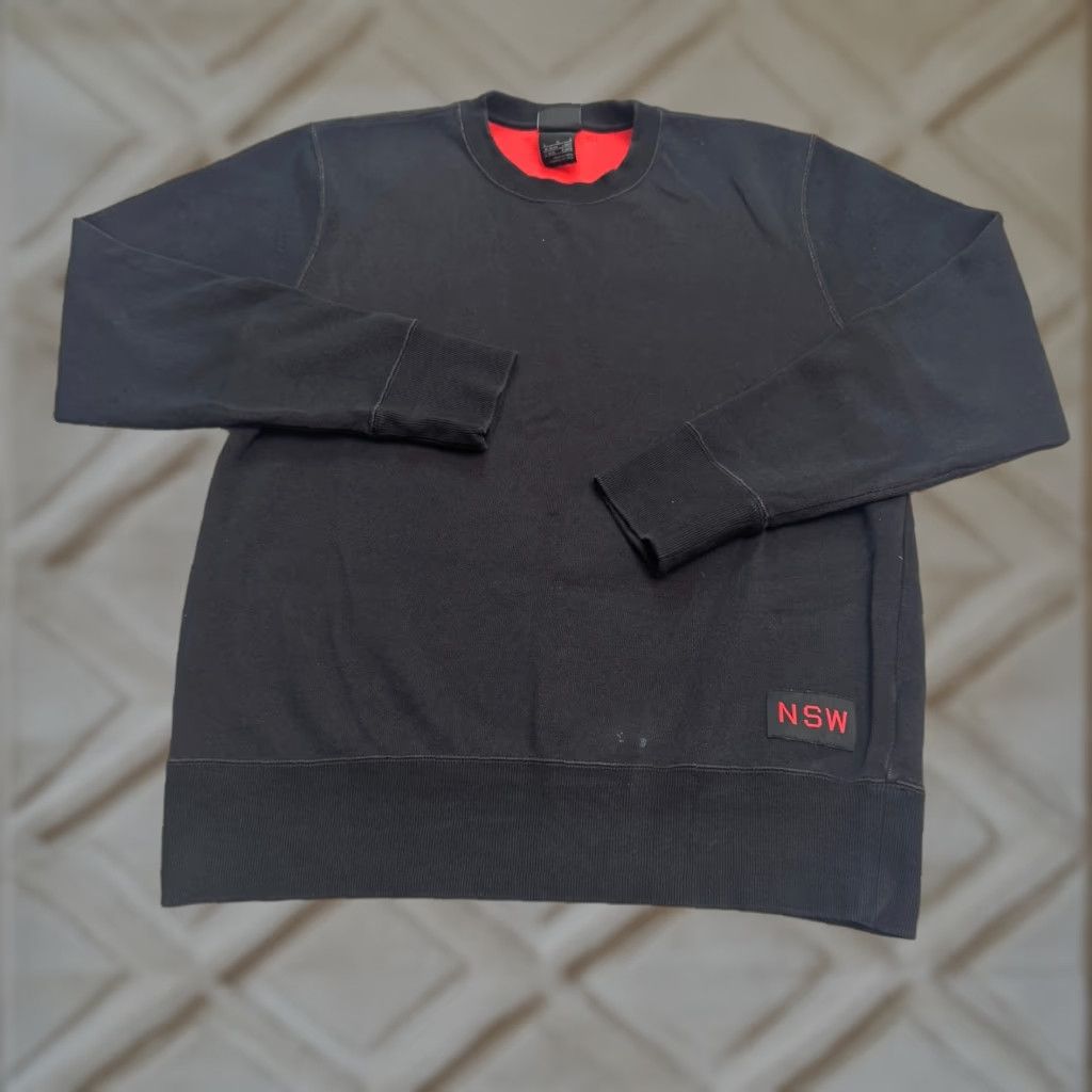 Nike Nike NSW Pullover Sweatshirt Men Large Black Crew Neck Red Lining Casual Outdoor Size US L / EU 52-54 / 3 - 1 Thumbnail
