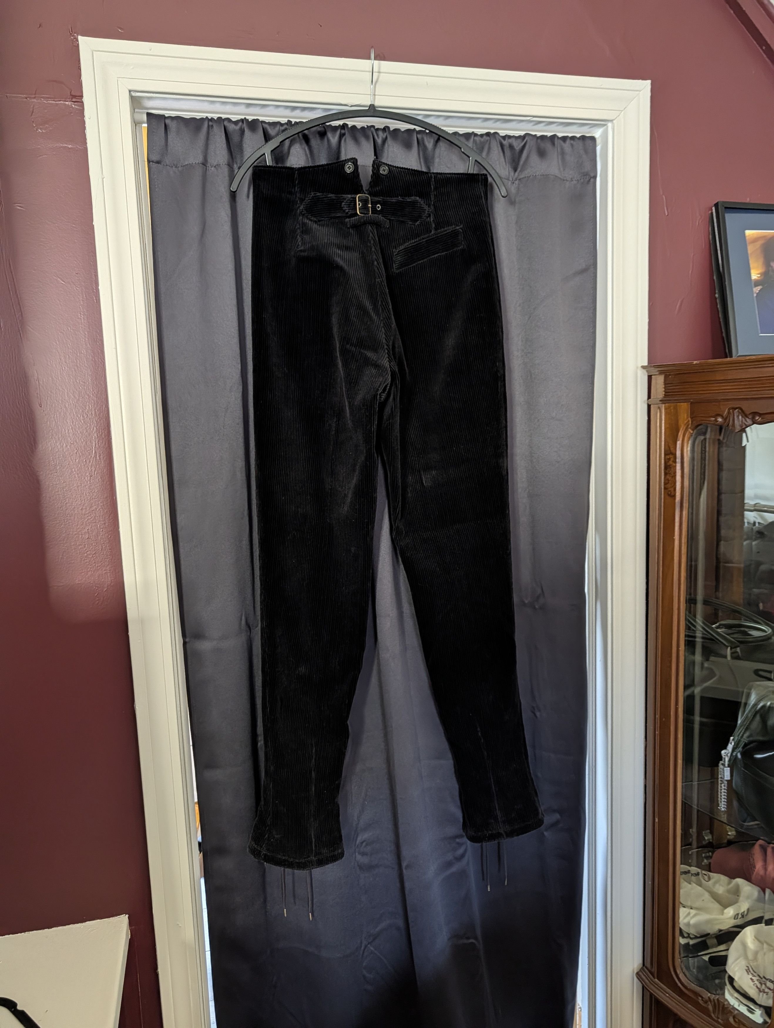 Jean Paul Gaultier HISTORIC Early90s Runway JPG Homme Sailor Leather Trim Pants Size US 30 / EU 46 - 10 Thumbnail