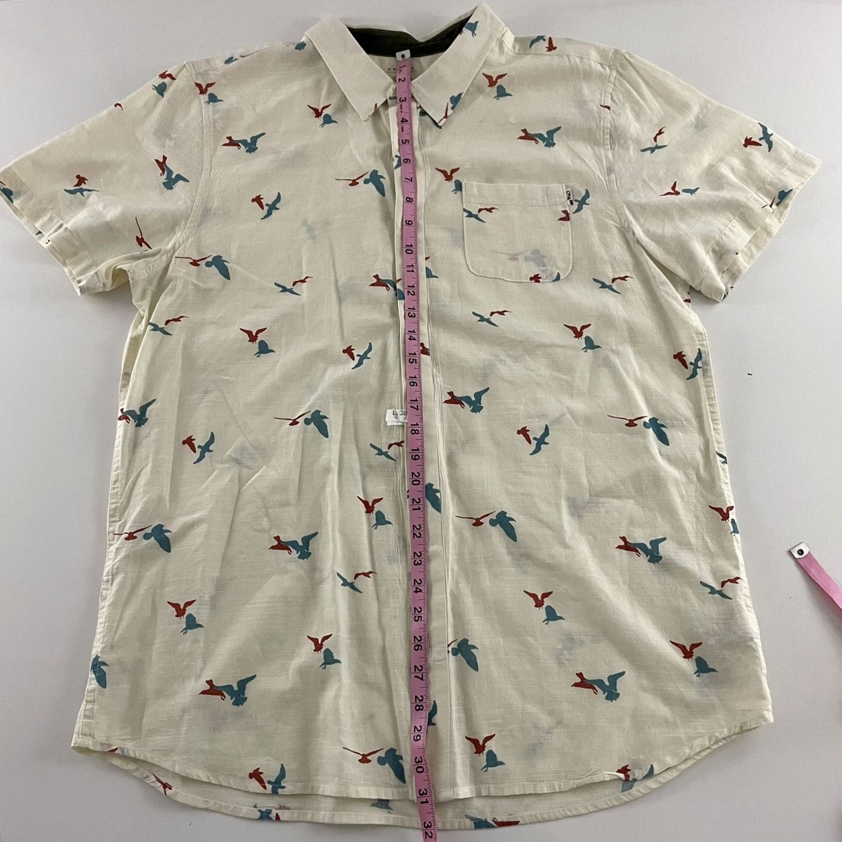 O'Neill O'Neill All Over Bird Print Short Sleeve Button-Up Shirt Men's XXL Multicolor Bird Print Shirt XX L Size US XXL / EU 58 / 5 - 4 Thumbnail