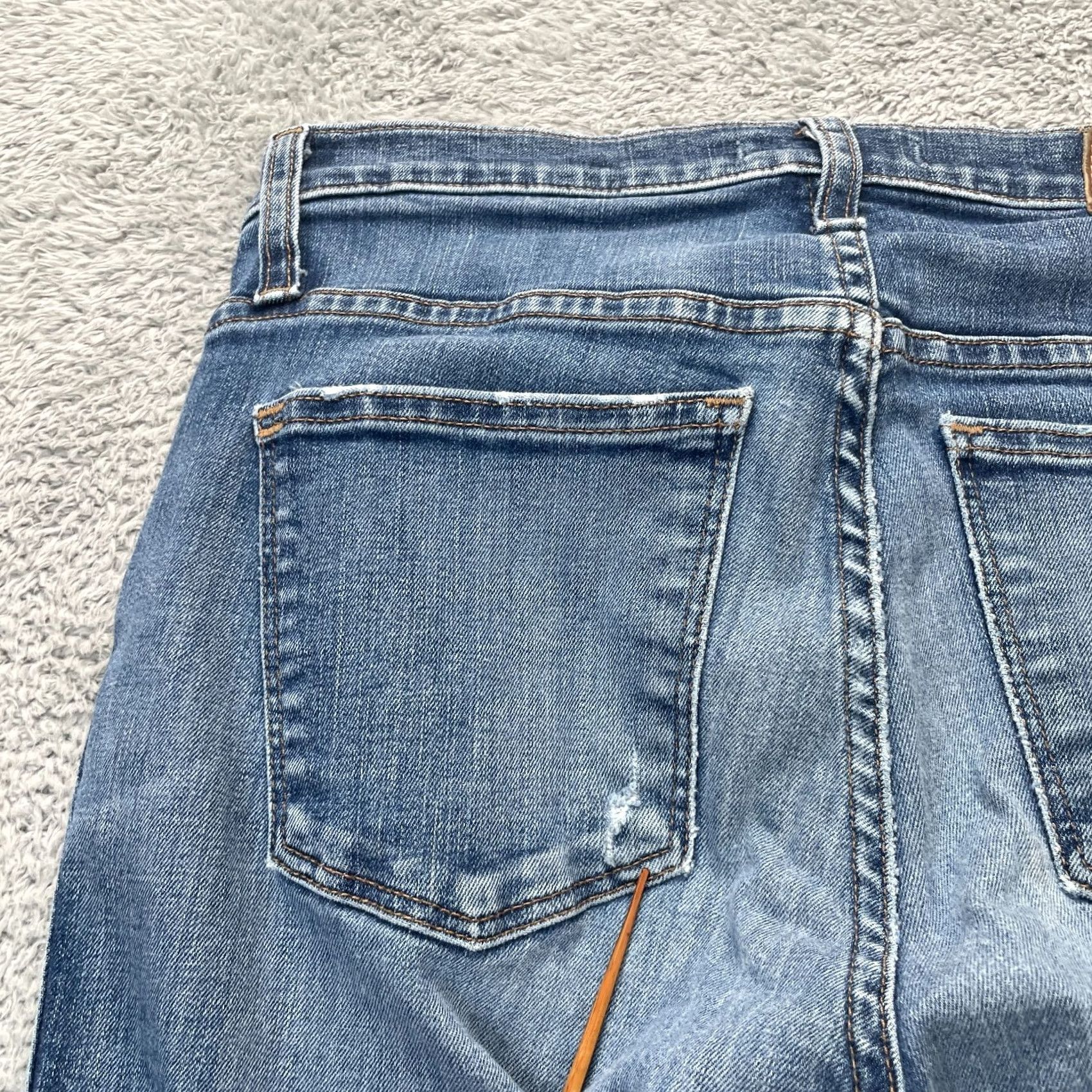 Madewell Madewell Jeans Womens 26 Blue Straight Leg Slim Fit Medium Wash Denim Stretch Jeans Size 26" / US 2 / IT 38 - 7 Thumbnail