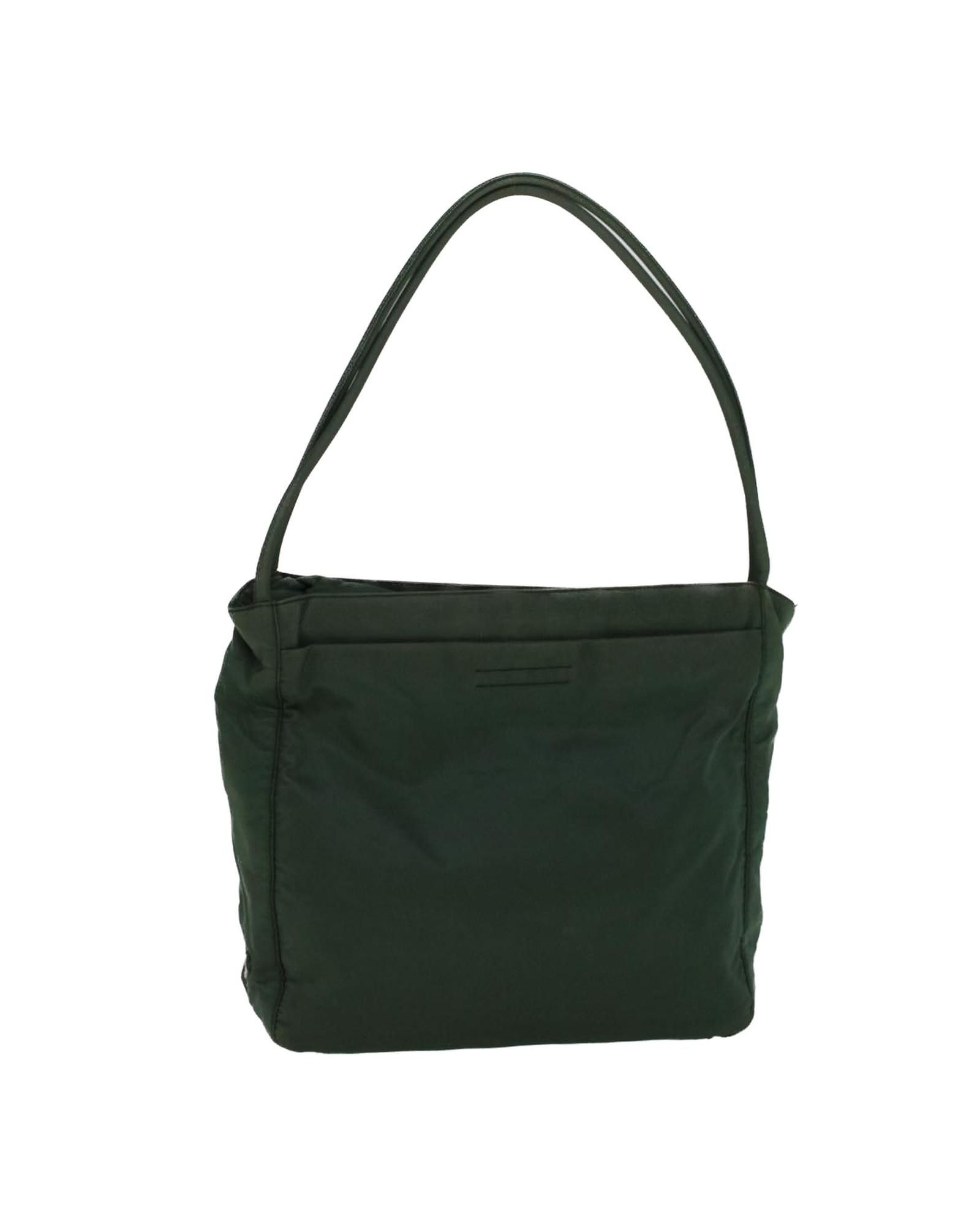 image of Prada Green Nylon Shoulder Bag, Women's