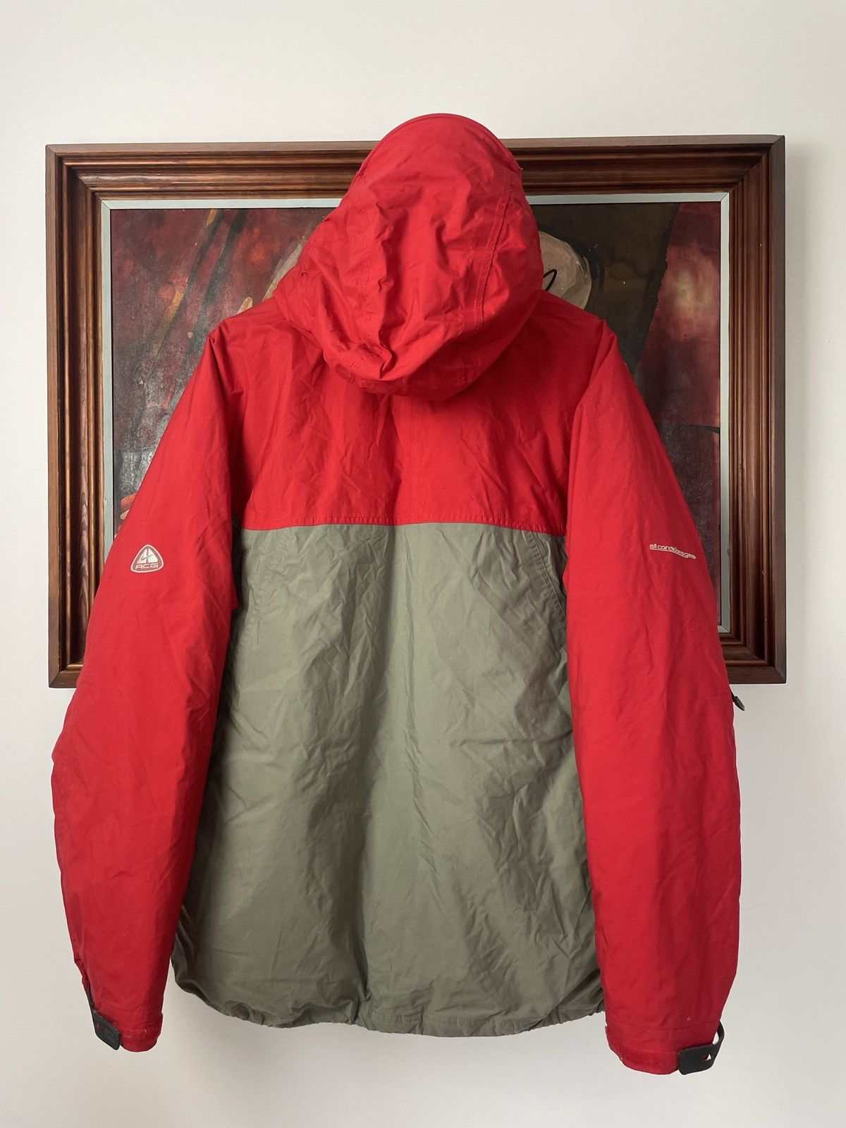 Nike ACG Vintage Y2k Grey Red Tech Windbreaker Jacket Hype
