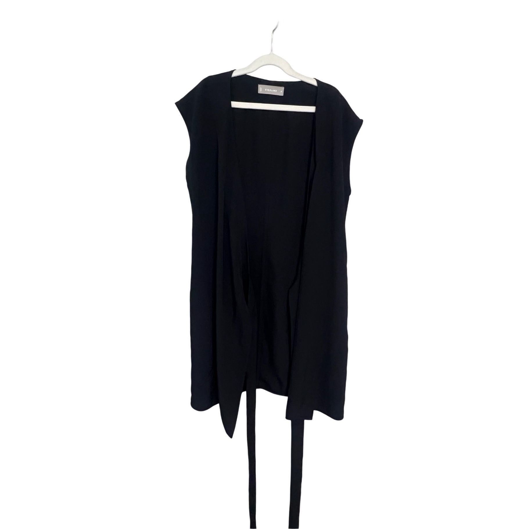 Everlane Everlane Sleeveless Open Front Vest Black Women's Size 00 Size XXS / US 00 / IT 34 - 3 Thumbnail