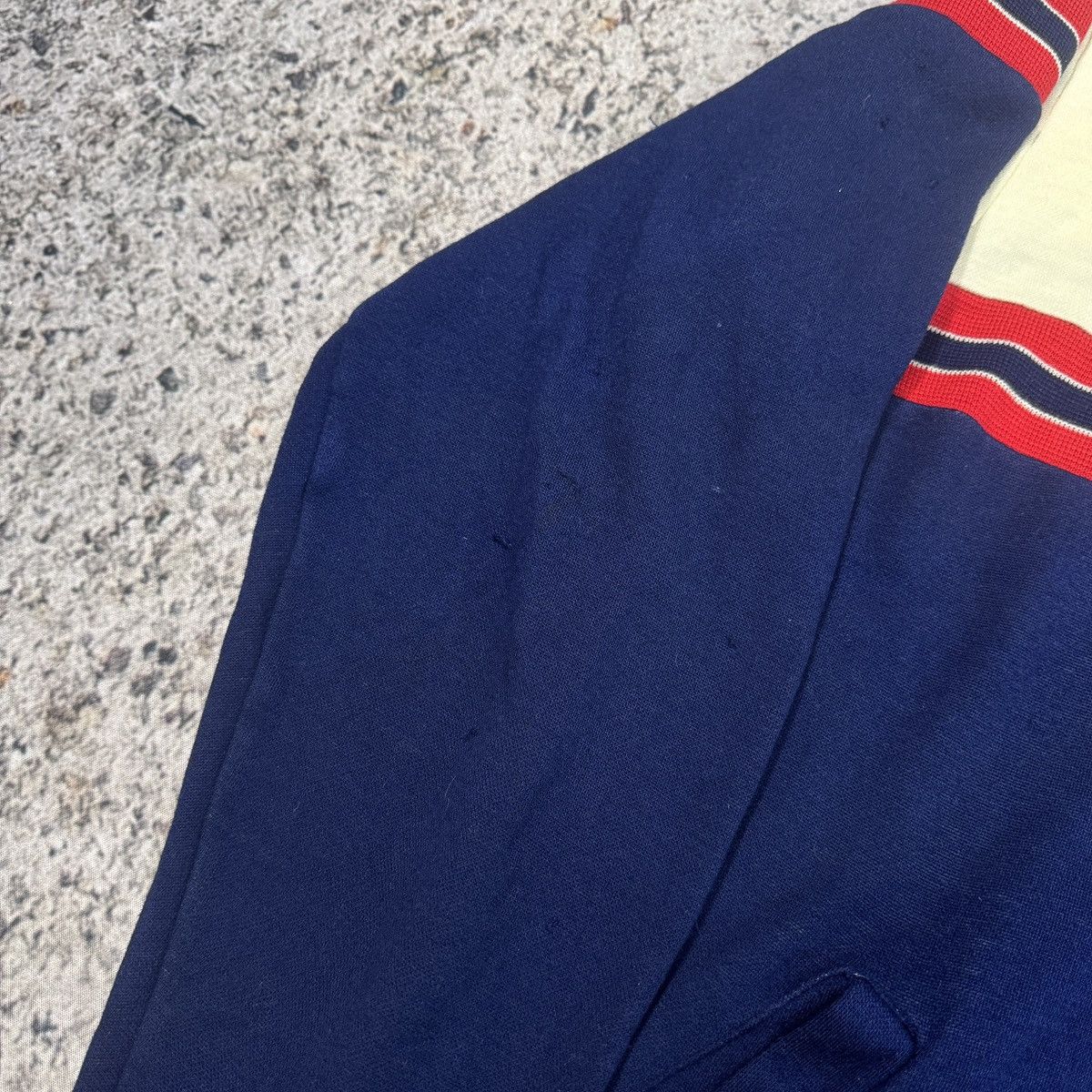 Vintage 80s Cotton Acrylic Striped Zip Up Track Jacket ERD Raimundo Size US L / EU 52-54 / 3 - 11 Thumbnail