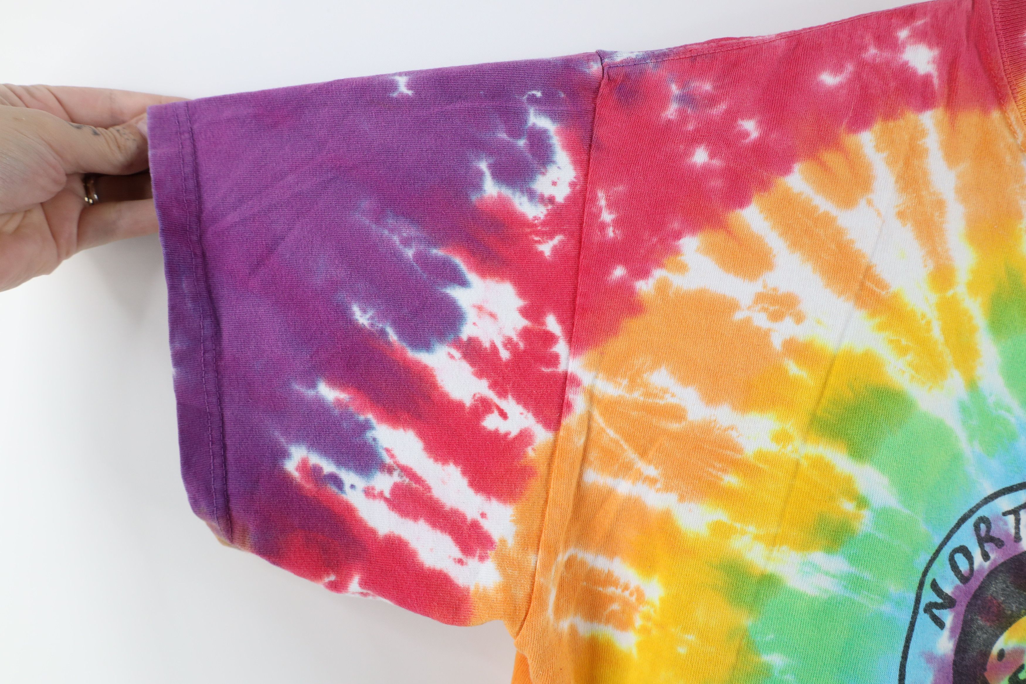 Vintage Vintage 90s Streetwear Aquariums Rainbow Tie Dye T-Shirt Size M / US 6-8 / IT 42-44 - 5 Thumbnail