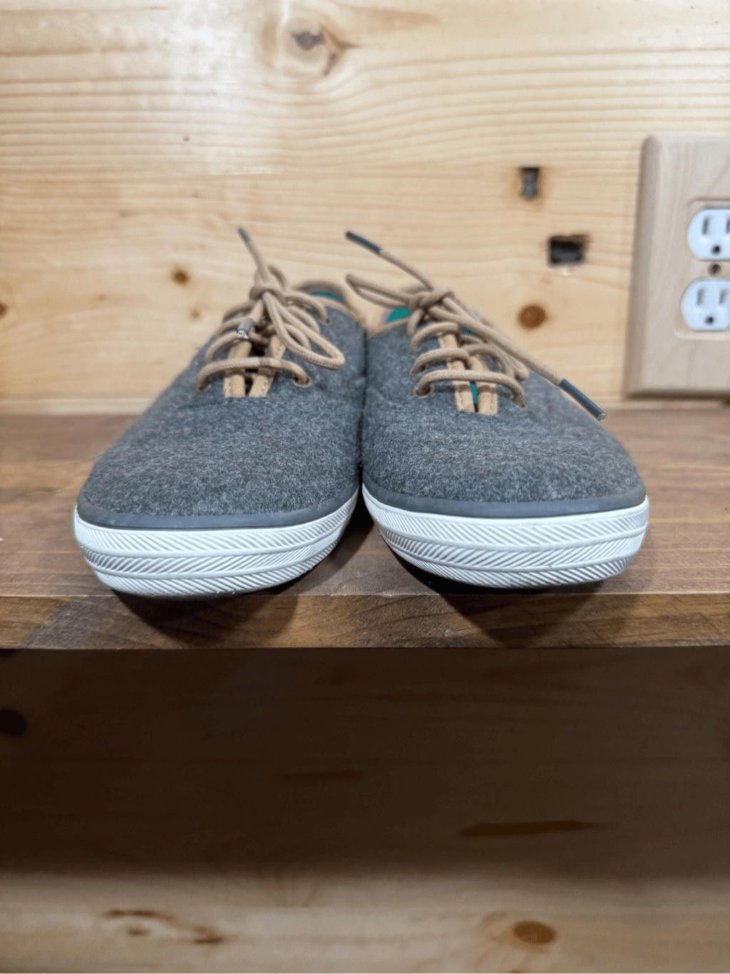 Keds Keds Champion Women's Size 8.5 Gray Wool Tan Piping Shoes Size US 8.5 / IT 38.5 - 2 Thumbnail