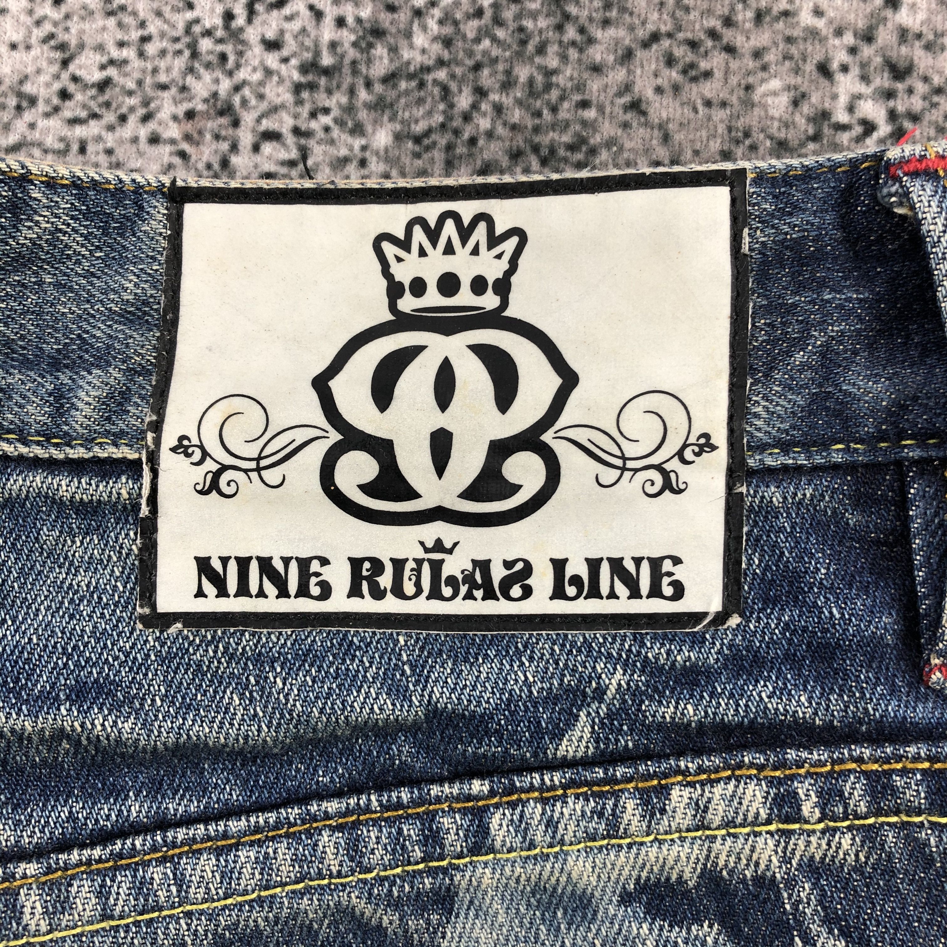 Japanese Brand Nine Rulas Line Jeans Distressed Denim KJ773 Size US 32 / EU 48 - 5 Thumbnail