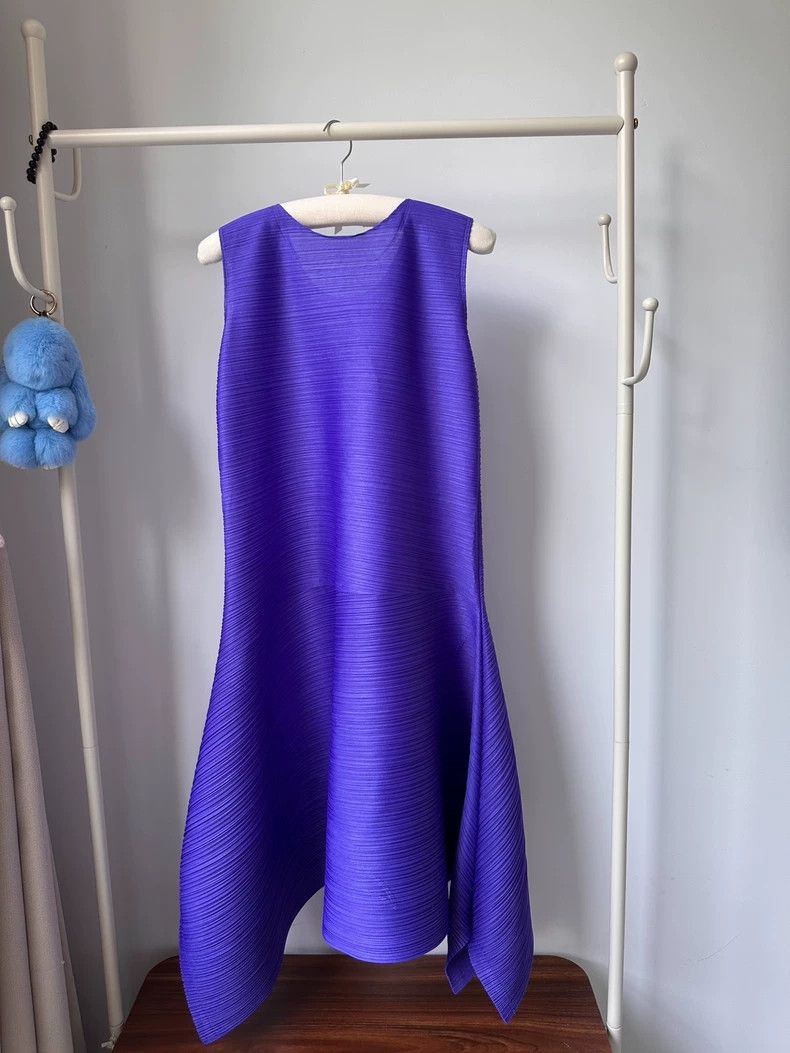 Issey Miyake Issey Miyake size:3 Blue and purple horizontal stripe spri Size XS / US 0-2 / IT 36-38 - 5 Thumbnail