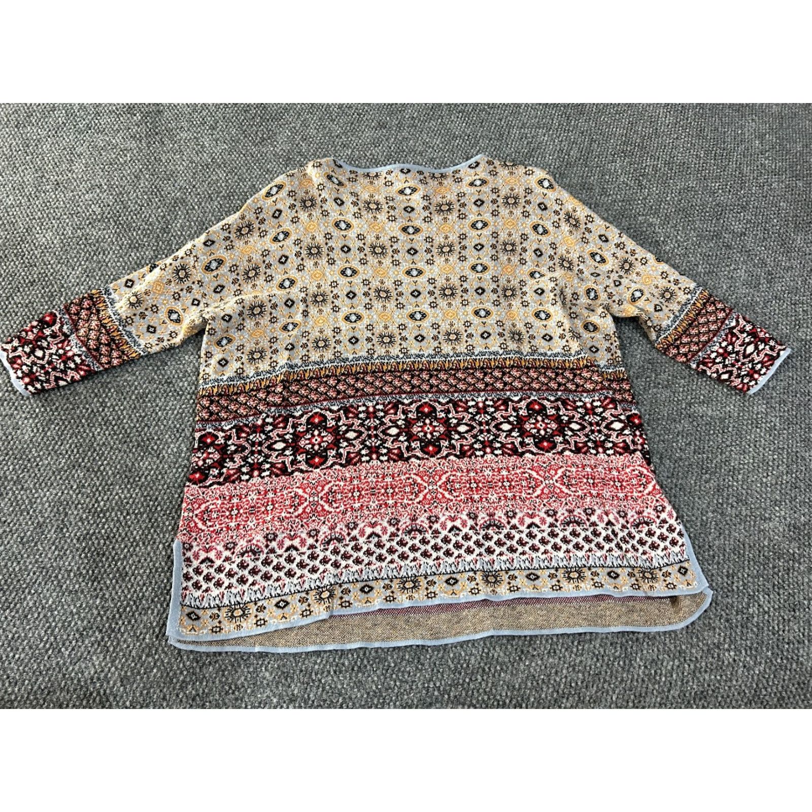 J. Jill J. Jill Sweater Womens Medium Multicolor Knit Cable-Knit Round Neck Long Sleeve Raglan Size M / US 6-8 / IT 42-44 - 7 Thumbnail