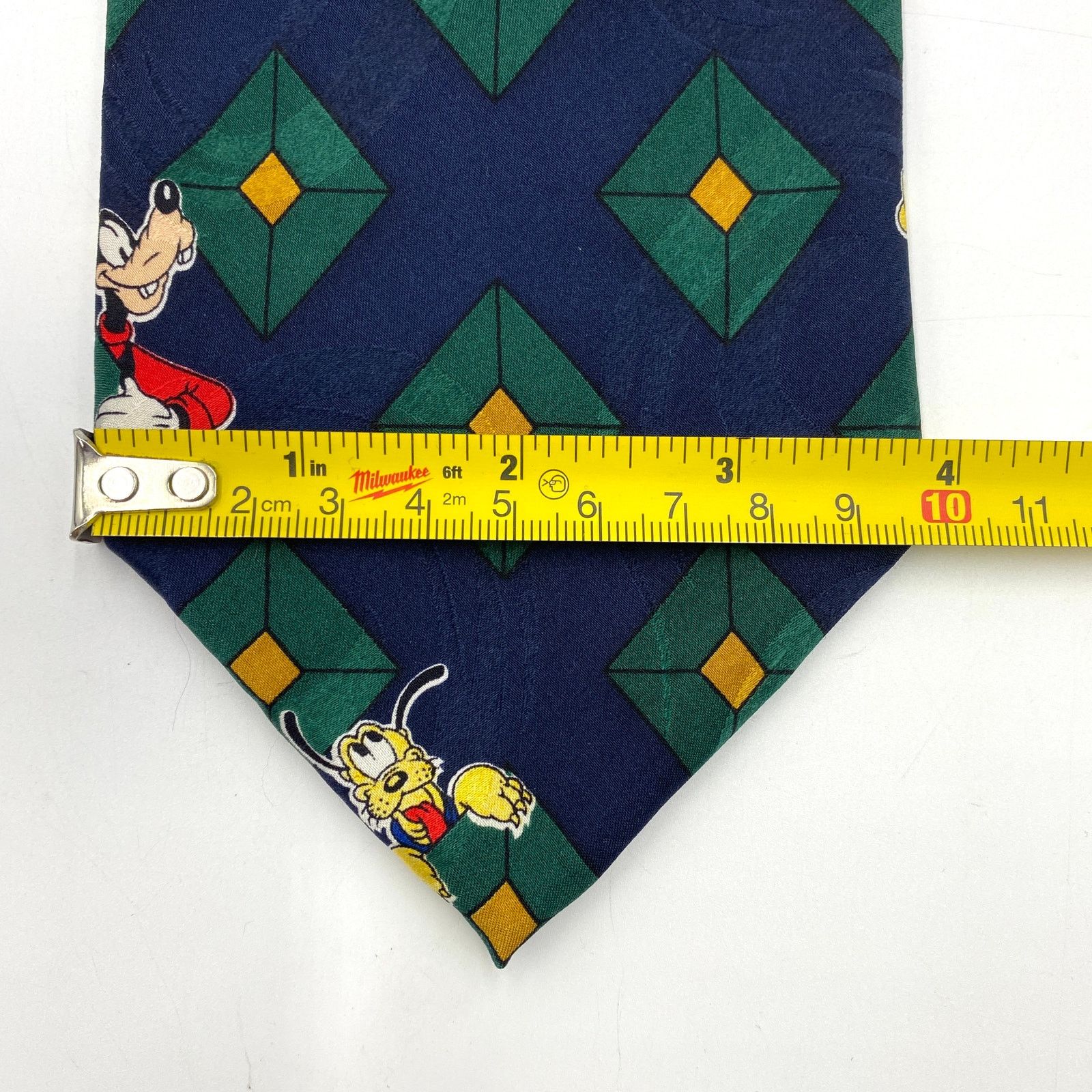 Disney Disney Mickey Inc Silk Tie Vintage 90s Neckwear Navy Blue Size ONE SIZE - 9 Thumbnail