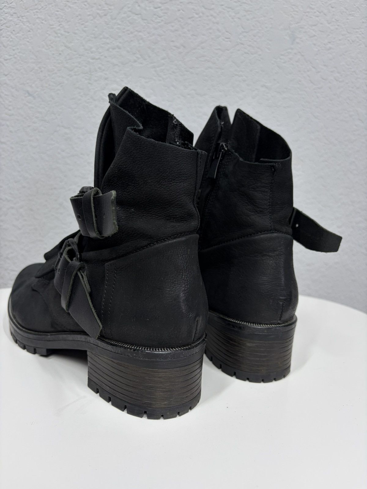 Hedi Slimane Vintage Italian AS 98 Rick Owens Style Leather Biker Boots Size US 7.5 / EU 40-41 - 13 Thumbnail