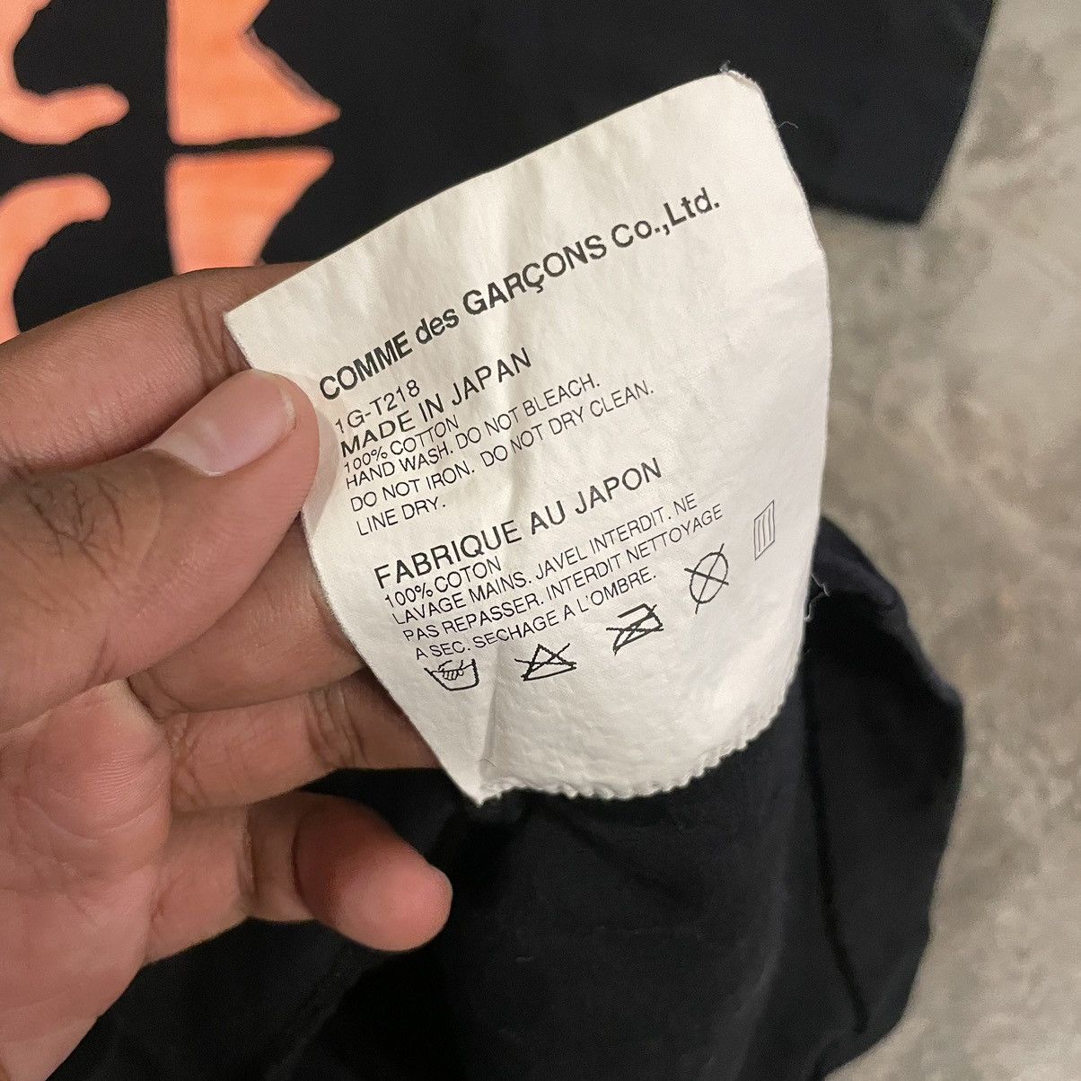 Comme des Garcons × Comme des Garcons Black Comme Des Garcons Black Tee Size US S / EU 44-46 / 1 - 4 Thumbnail