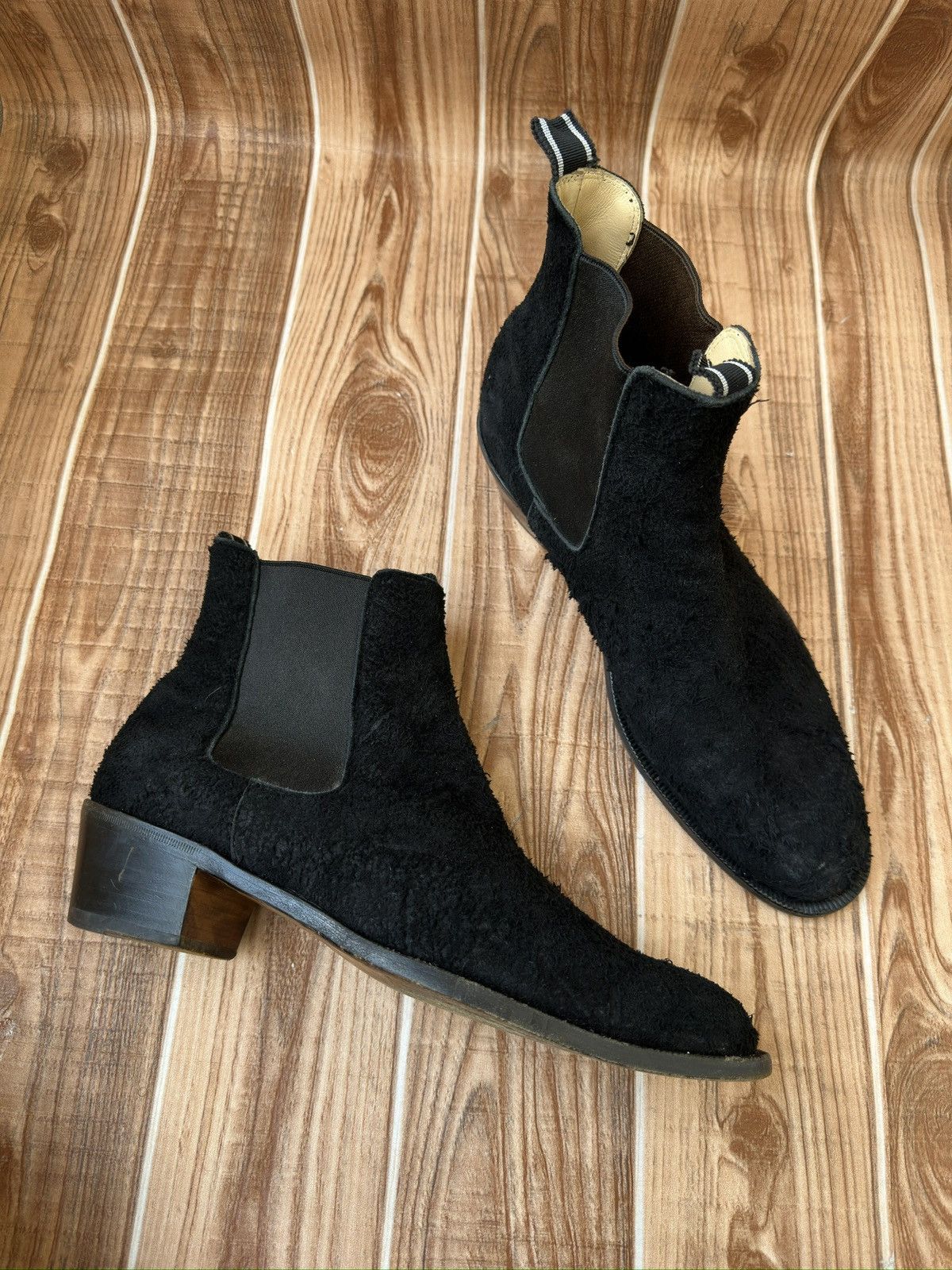 Helmut Lang Helmut Lang 2000’s Cuban Heel Boots in Roughed out Suede Size US 8.5 / EU 41-42 - 6 Thumbnail