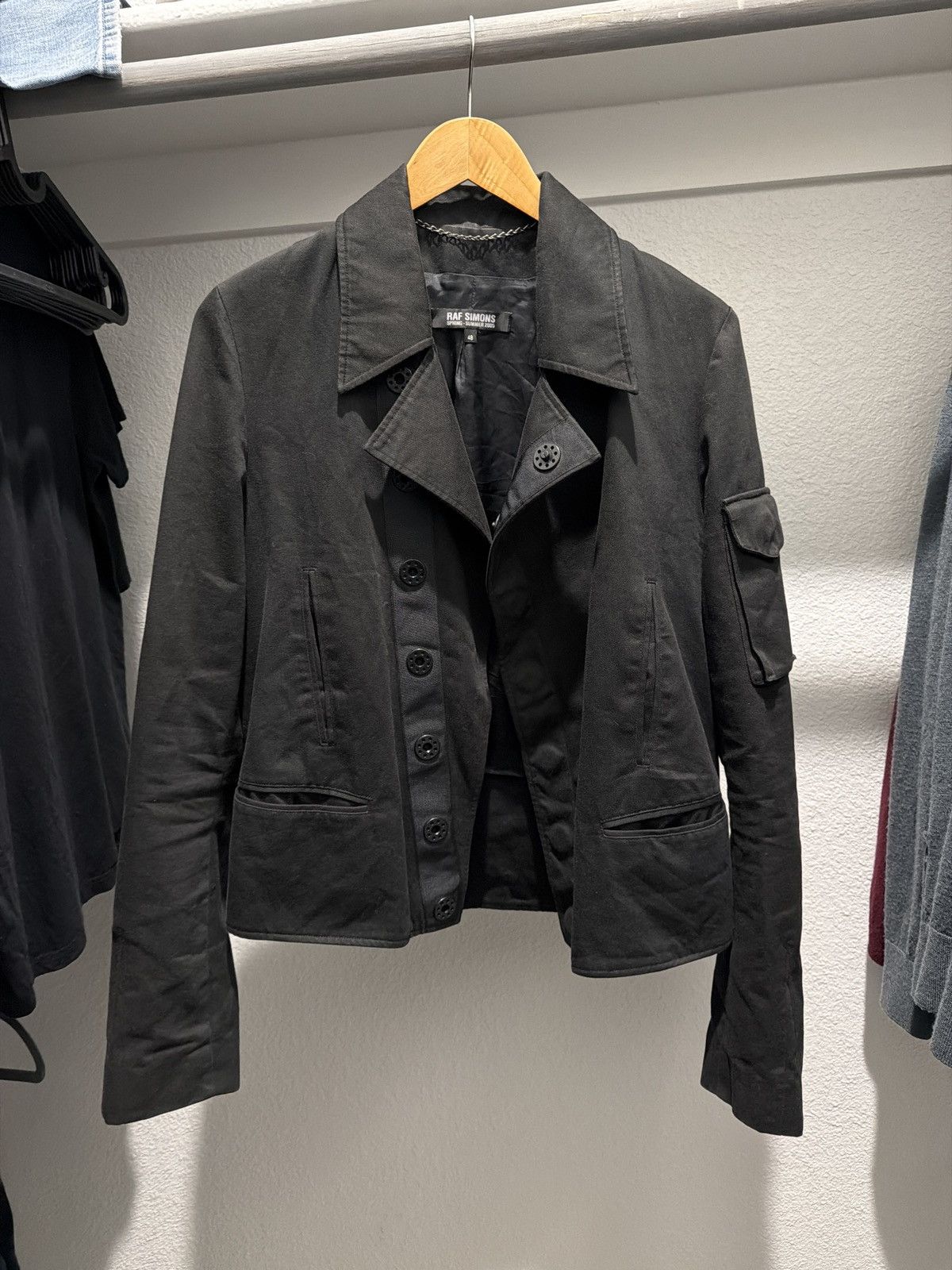 Raf Simons Raf Simmons SS 2005 Black Perfecto Jacket *RARE* Size 48R - 7 Thumbnail