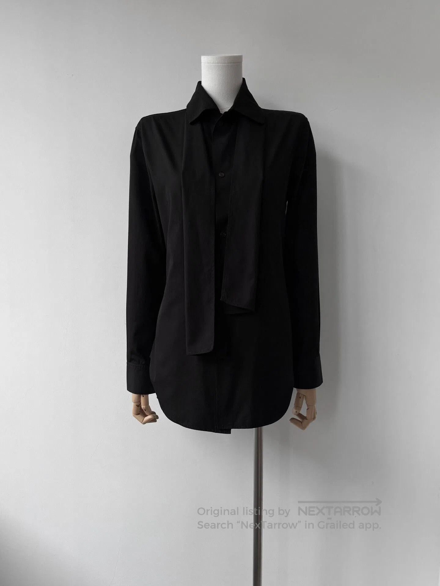 Y's Yohji Yamamoto Black Cotton Shirt. Size S / US 4 / IT 40 - 2 Thumbnail