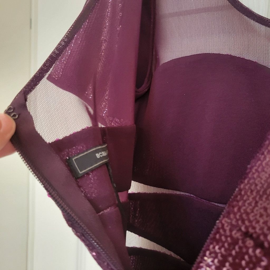Other BCBGMAXAZRIA - Large Barlow Mulberry Dress Purple Size L / US 10 / IT 46 - 4 Thumbnail