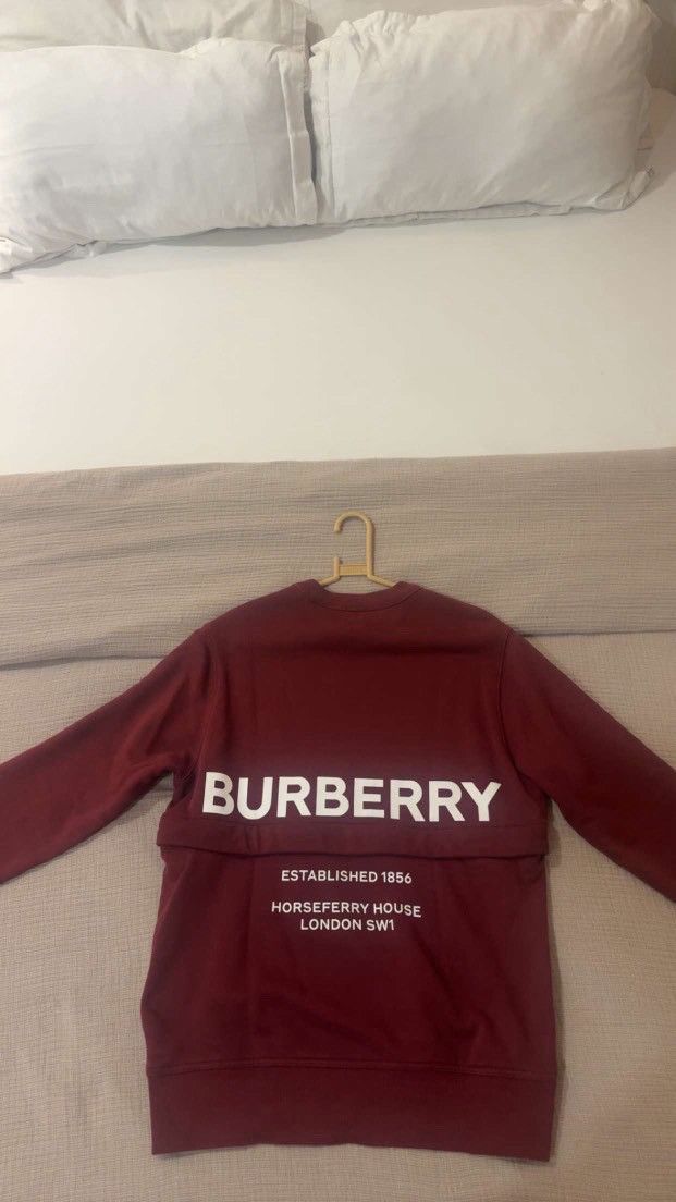 Burberry Burberry Rare S23 Logo Sweatshirt - Maroon Size US S / EU 44-46 / 1 - 2 Thumbnail