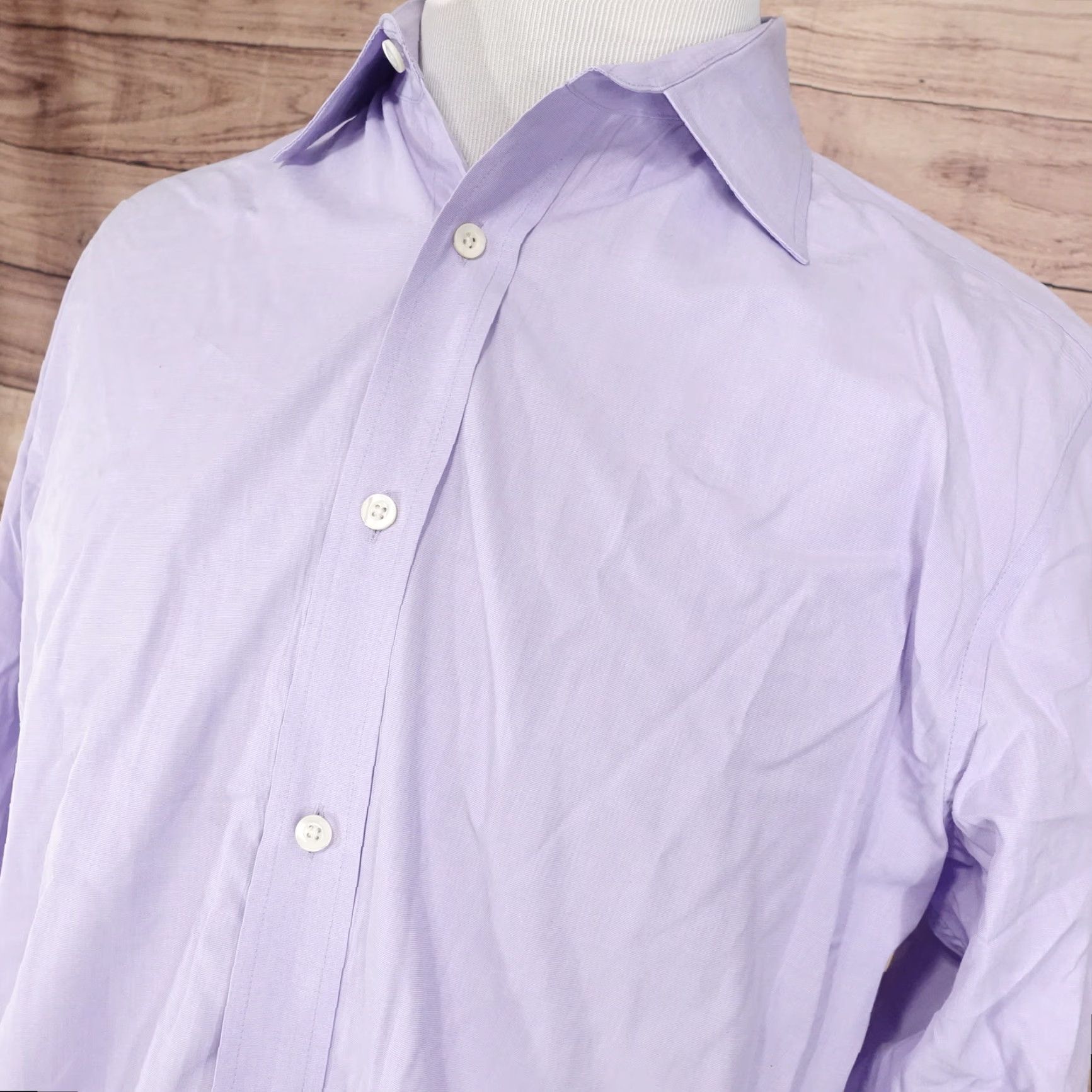 Banana Republic Banana Republic Shirt Men L Purple Slim Fit Button-Down Cotton Mens Size US L / EU 52-54 / 3 - 2 Thumbnail