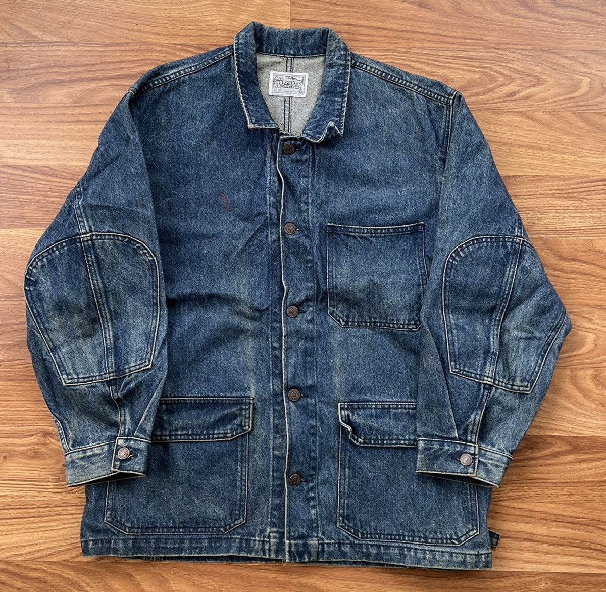 image of Levis x Levis Vintage Clothing Levi’S Vintage 1970’S Reproduction Chore Jacket in Denim (Size Large