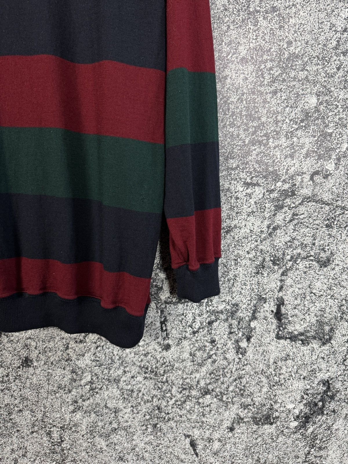 Paul & Shark Paul Shark Vintage Wool Striped Rugby Polo Shirt Italy XL Size US XL / EU 56 / 4 - 15 Thumbnail