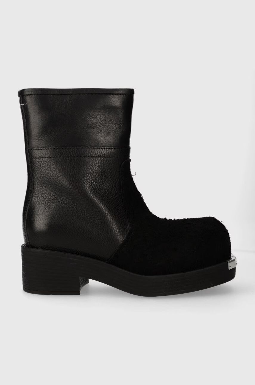 Maison Margiela o1mle0426 Leather Boots in Black Size US 6 / IT 36 - 1 Thumbnail