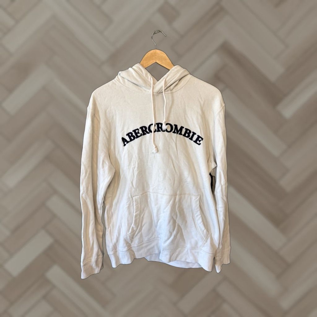 Abercrombie & Fitch Abercrombie & Fitch Men’s White Soft Pullover Hooded Sweatshirt Size Large Size US L / EU 52-54 / 3 - 1 Thumbnail