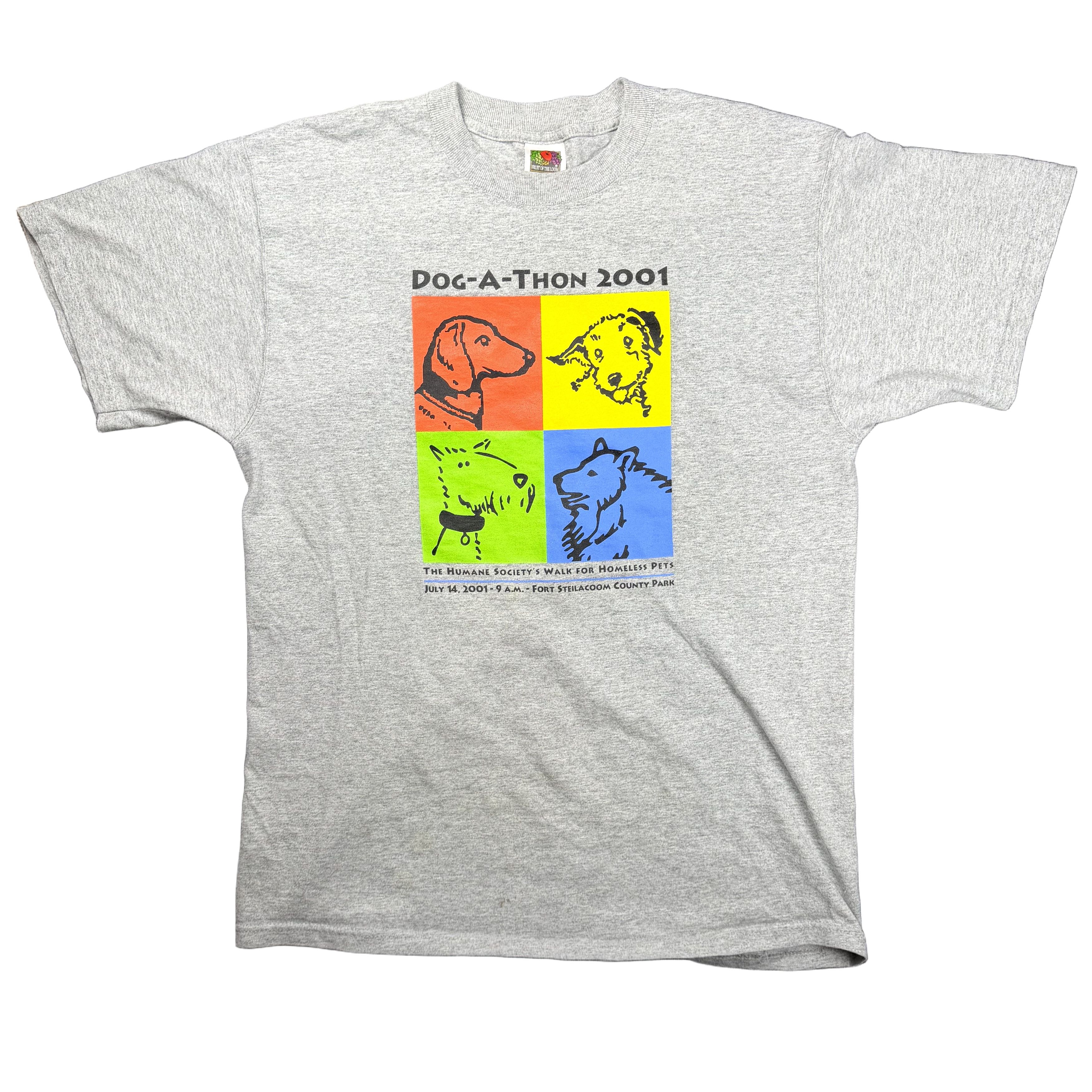 Vintage Vintage 2001 Fruit of the Loom Dog-A-Thon Tee T-Shirt Large Size US L / EU 52-54 / 3 - 2 Thumbnail