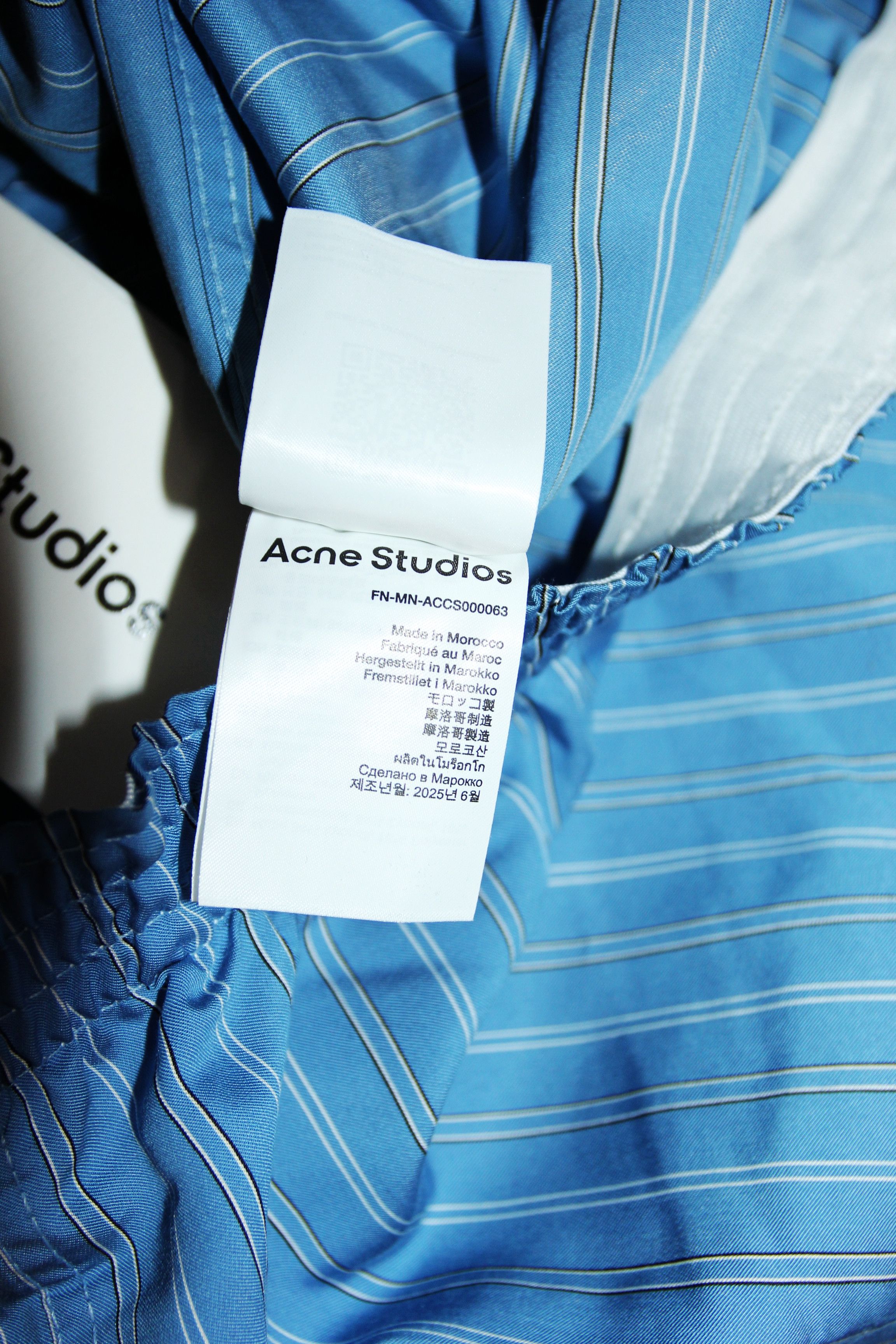 Acne Studios BNWT AW25 ACNE STUDIOS STRIPED COTTON SHORTS 48 Size US 32 / EU 48 - 10 Thumbnail