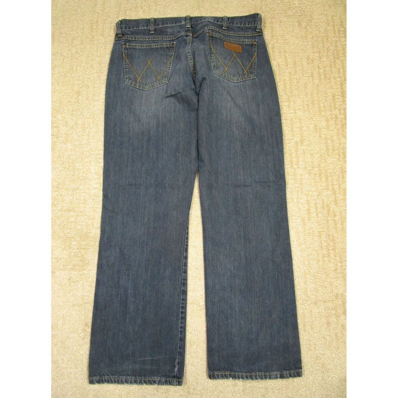 Wrangler Wrangler Retro Jeans Men 36x32 Blue Bootcut Western Denim Cowboy Dark Wash Jeans Mens Wide Leg Relaxed Fit 5-Pocket Size US 36 / EU 52 - 3 Thumbnail