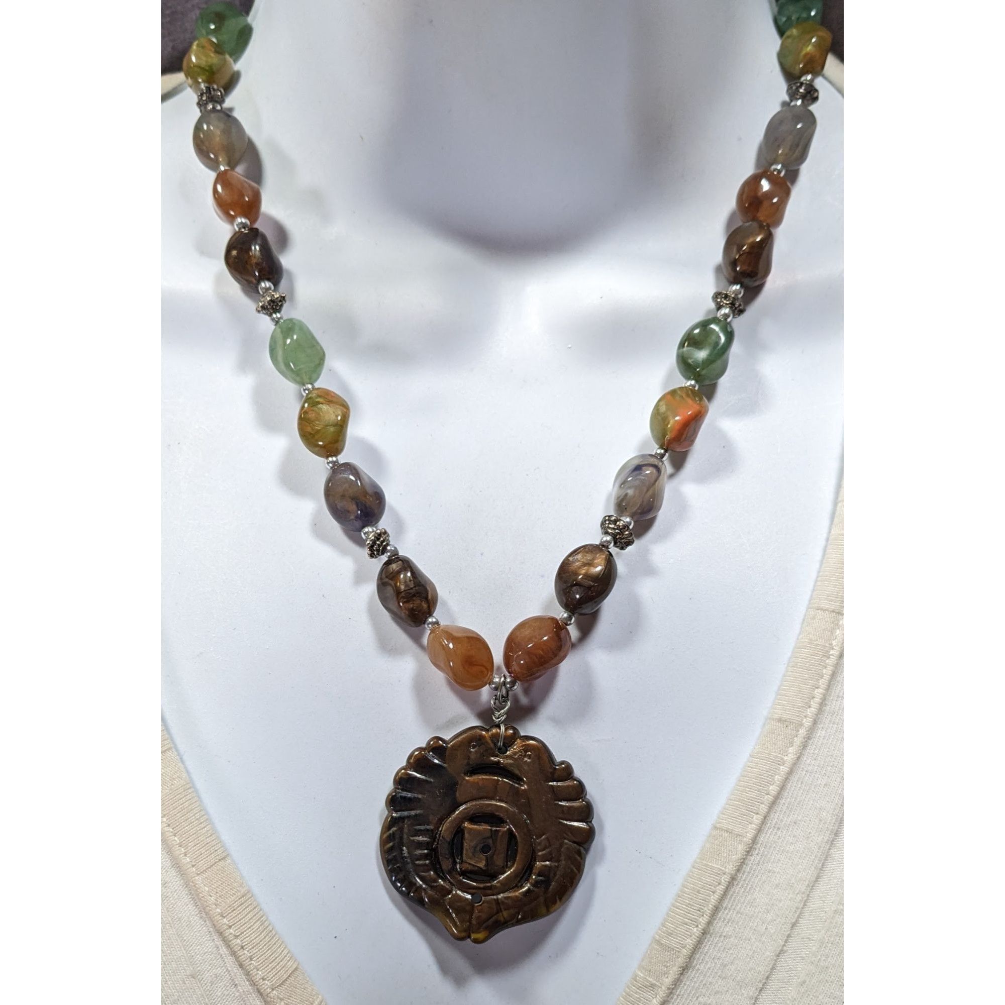 Other Vintage Chinese Symbol Pendant Necklace With Faux Stone Bead Size ONE SIZE - 4 Thumbnail