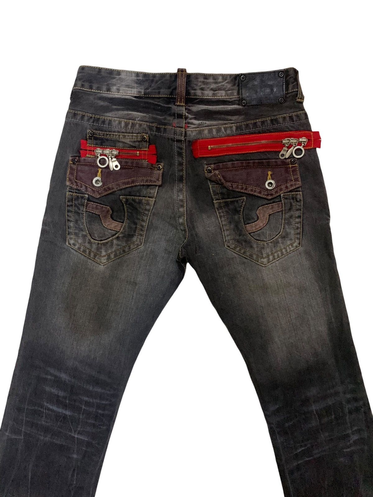 If Six Was Nine × Japanese Brand × Le Grande Bleu (L.G.B.) 🔥Flare🔥 Vintage Semantic Design Bootcut Punk Jeans Size US 30 / EU 46 - 8 Thumbnail