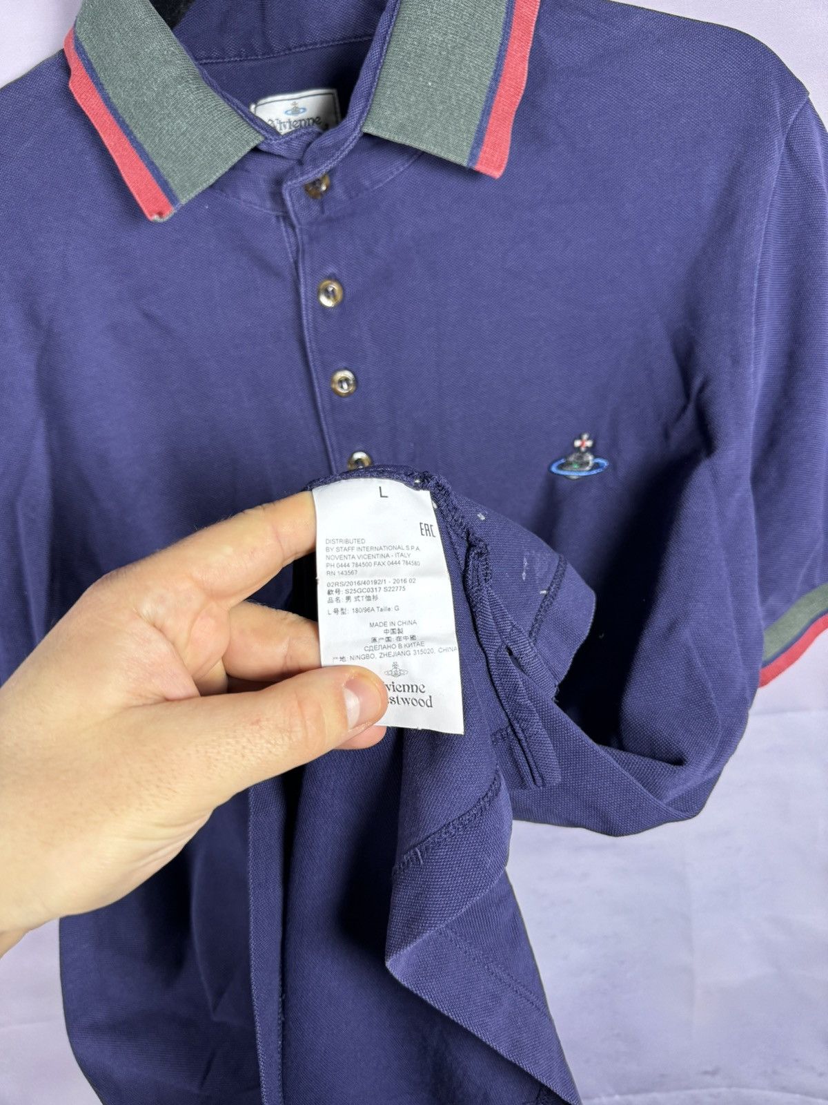 Designer × Vintage × Vivienne Westwood Vintage Vivienne Westwood 2 Krall Blue Polo Shirt Oldmoney Size US L / EU 52-54 / 3 - 7 Thumbnail