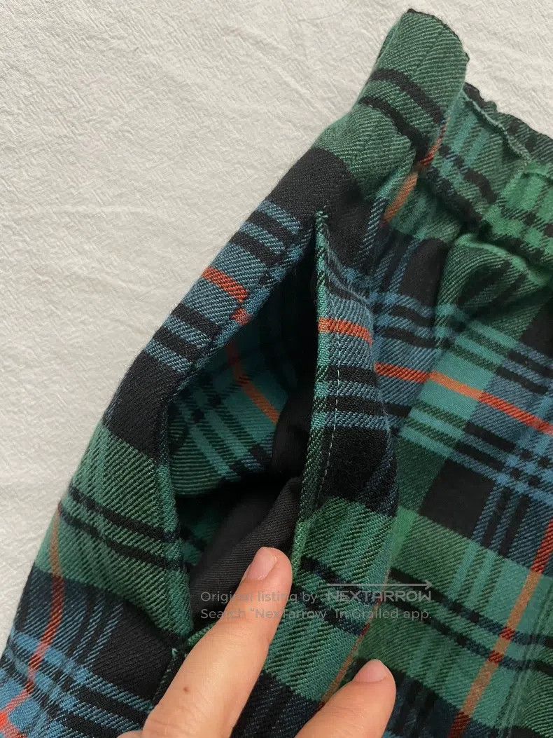 Comme des Garcons Comme Des Garcons Green checkered wool skirt pants Size 23" - 4 Thumbnail