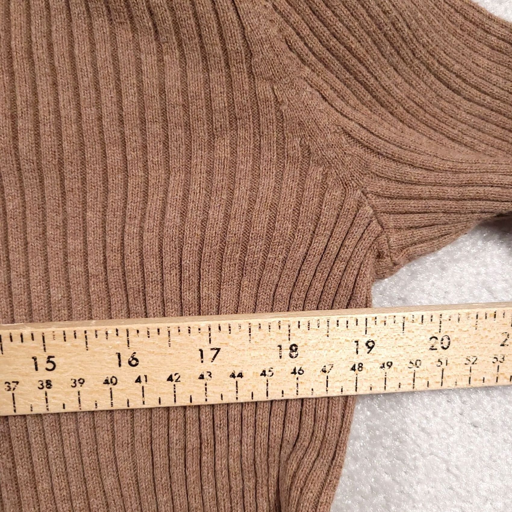 Croft & Barrow Croft & Barrow Sweater Women L Brown Cowl Neck Long Sleeve Ribbed Knit Size L / US 10 / IT 46 - 5 Thumbnail