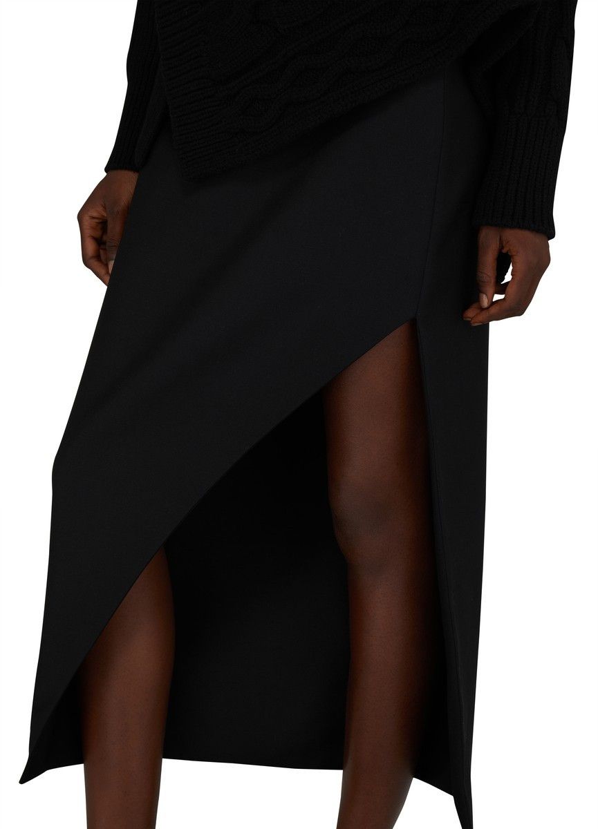 Alexander McQueen o1y0325 Midi Skirt in Black Size 27" / US 4 / IT 40 - 4 Thumbnail