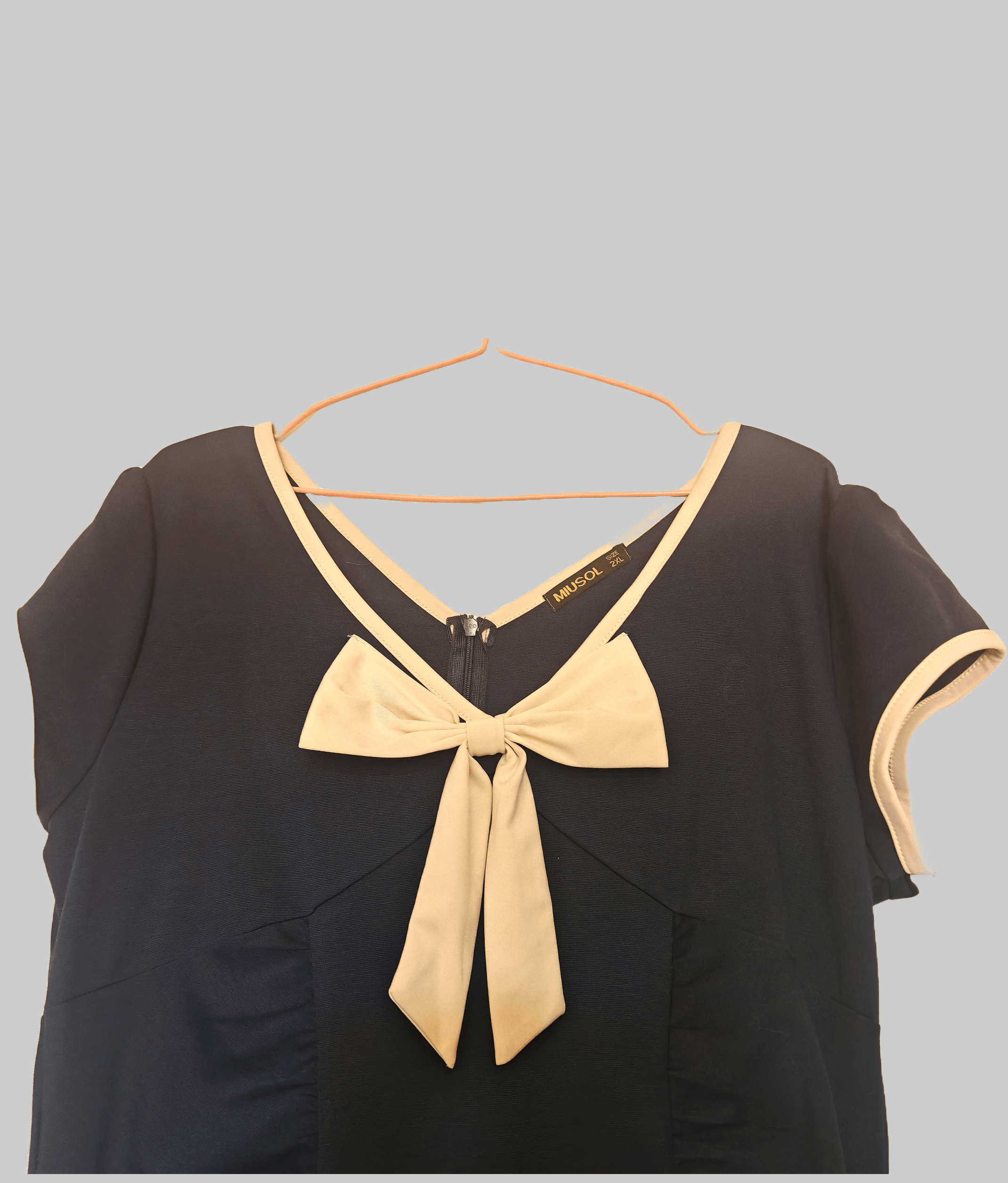 Other Miusol Plus Size Retro Sailor Collar Bowknot Dress 2XL Size XXL / US 16-18 / IT 52-54 - 3 Thumbnail