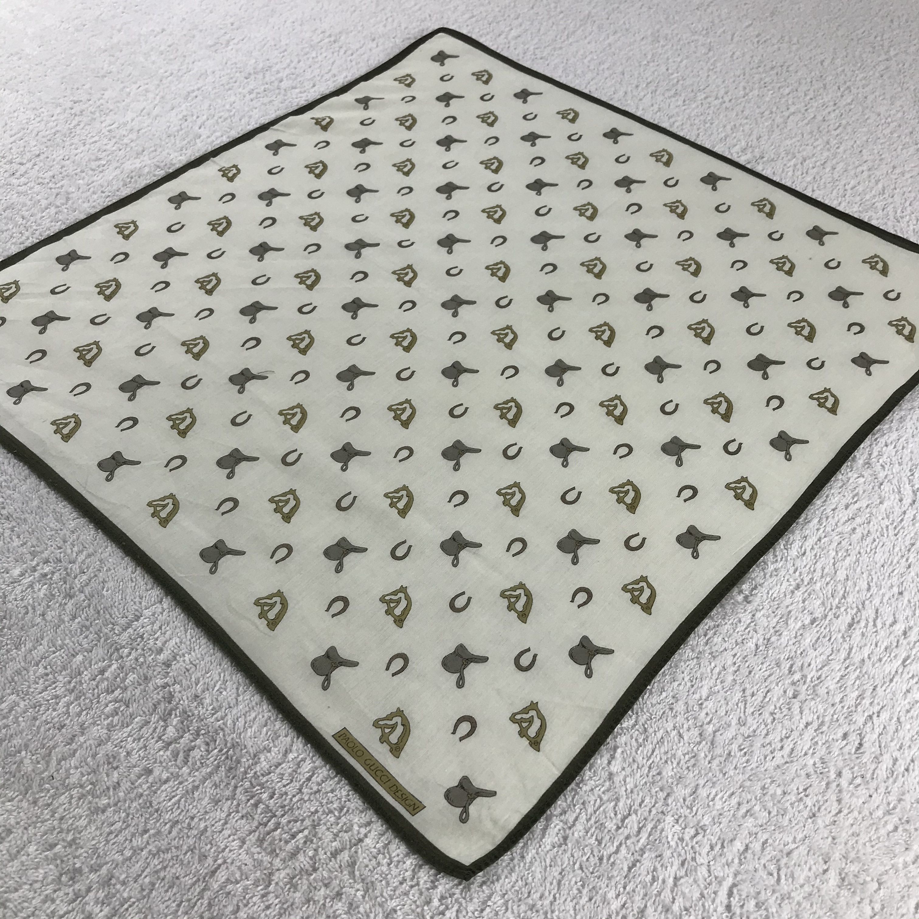 Paolo Gucci × Vintage Paolo Gucci Bandana / Handkerchief / Neckerchief - S080 Size ONE SIZE - 2 Thumbnail