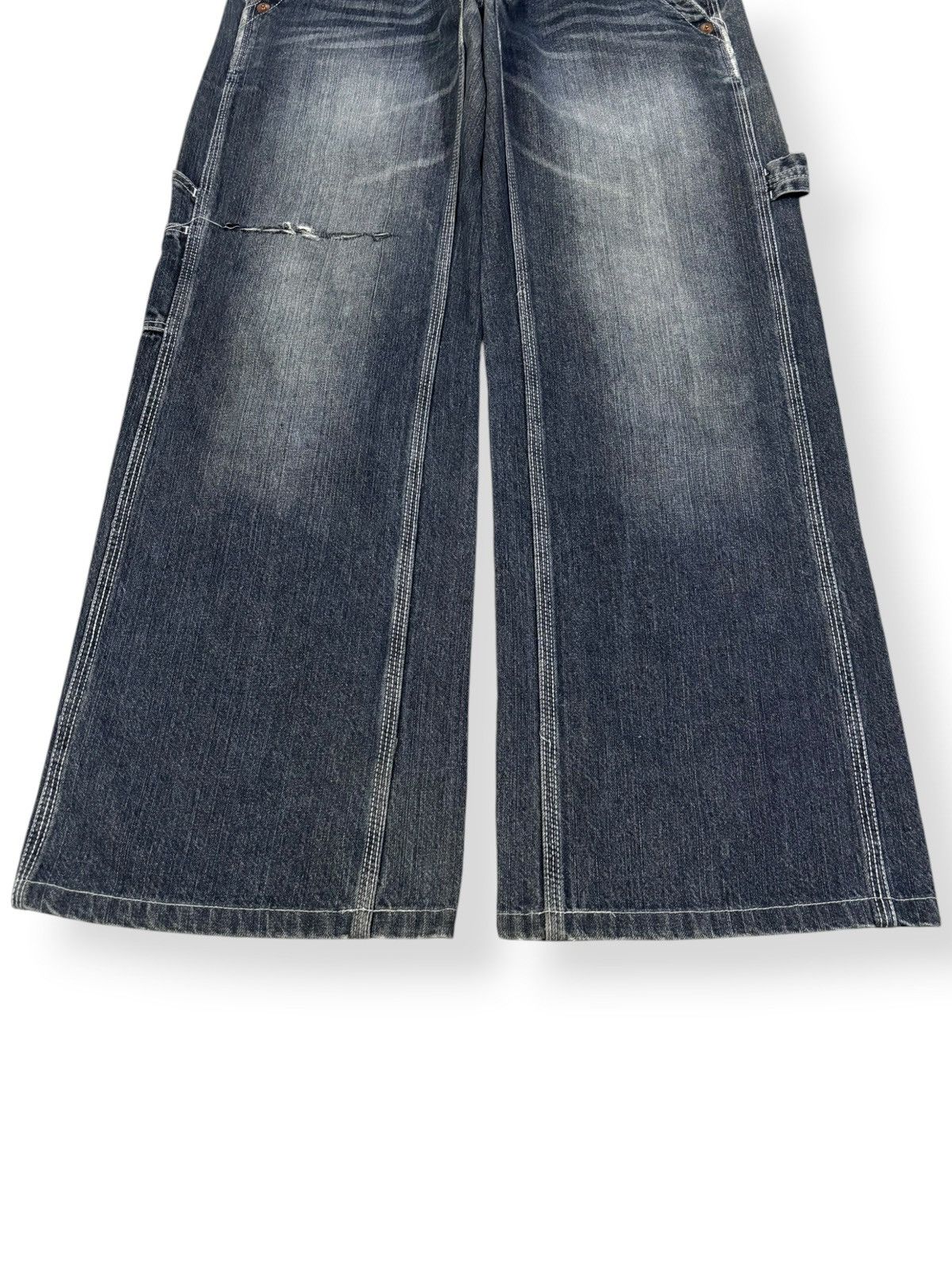 Japanese Brand Y2K Free Gate United Work Buckle Back Baggy Carpenter Jeans Size US 32 / EU 48 - 5 Thumbnail