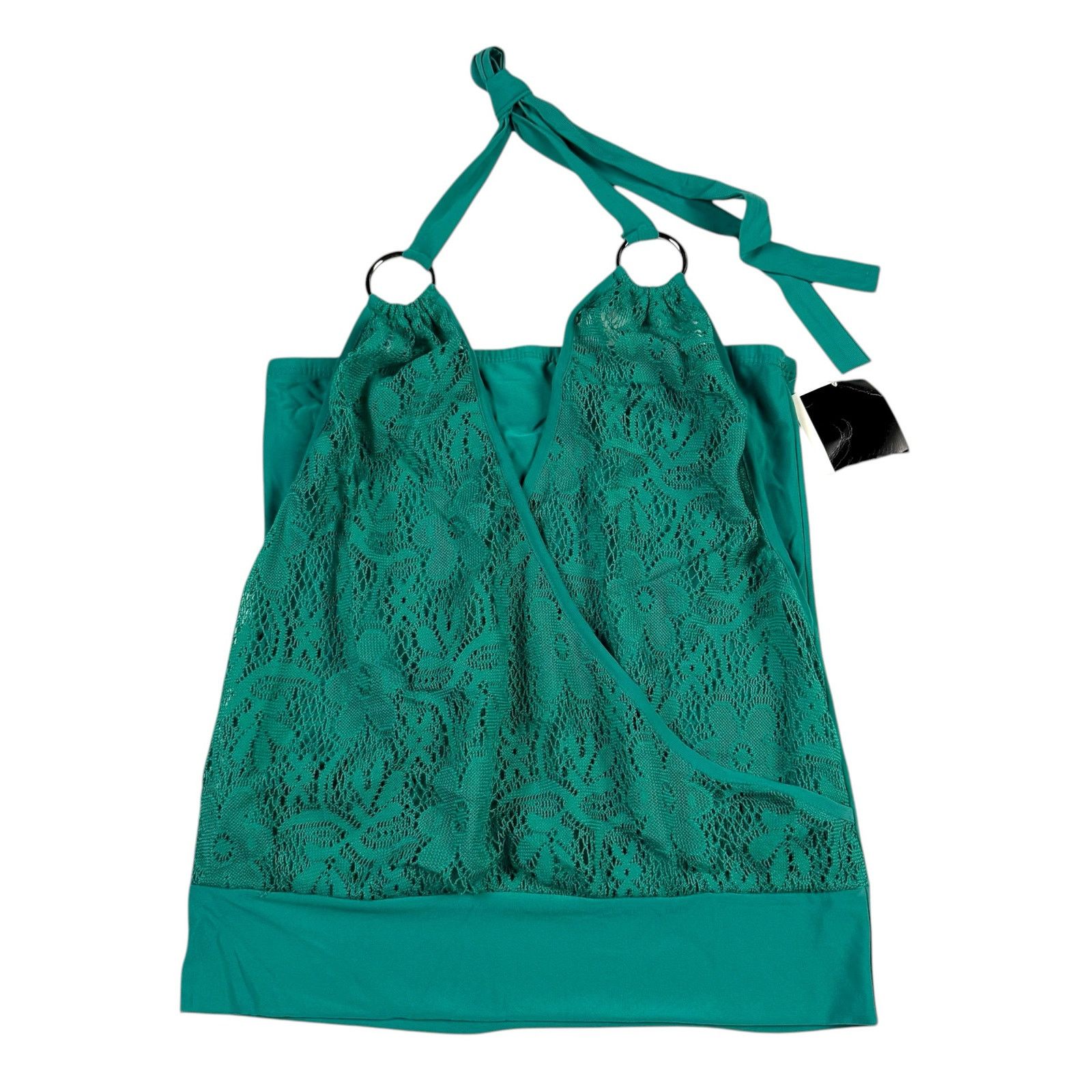 Vintage Vintage y2k Solar Women's Turquoise Halter Tube Top Blouse Size S / US 4 / IT 40 - 1 Thumbnail