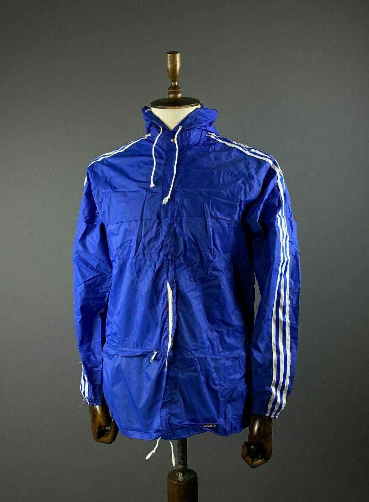 Adidas Men Vintage Adidas Ventex Blue Nylon Track Jacket Size M Size US M / EU 48-50 / 2 - 1 Thumbnail