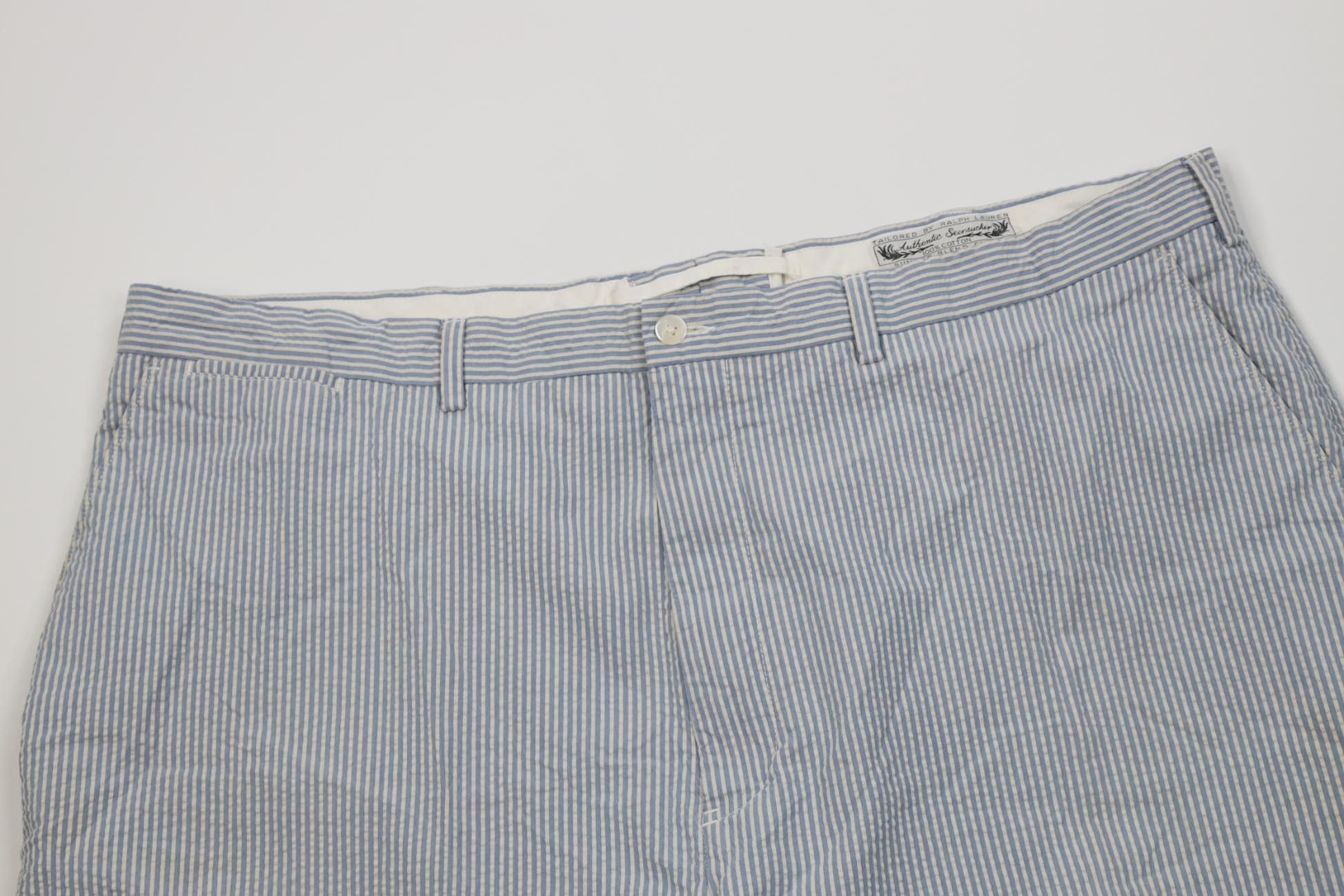 Polo Ralph Lauren Vintage 90s Ralph Lauren Seersucker Striped Chino Shorts Size US 44 / EU 60 - 2 Thumbnail