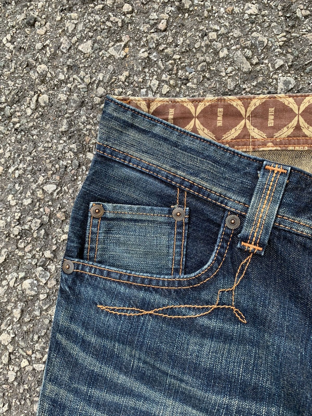 Edwin FLARE💥 EDWIN NAVAJO HIPPIES STYLE RUSTY DISTRESSED DENIM Size US 32 / EU 48 - 12 Thumbnail