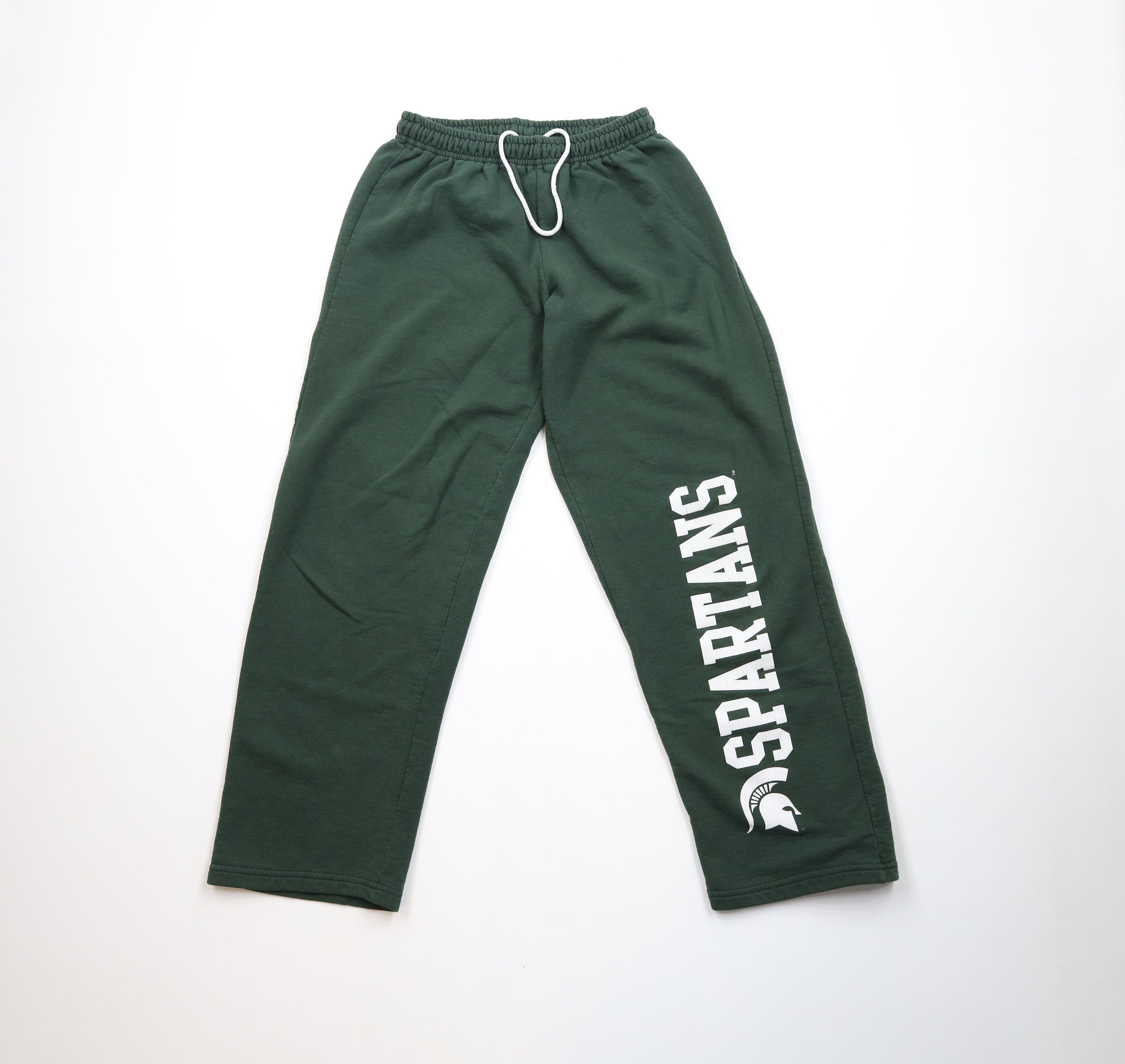 Vintage Vintage 90s State University Wide Leg Sweatpants Green Size US 32 / EU 48 - 1 Thumbnail
