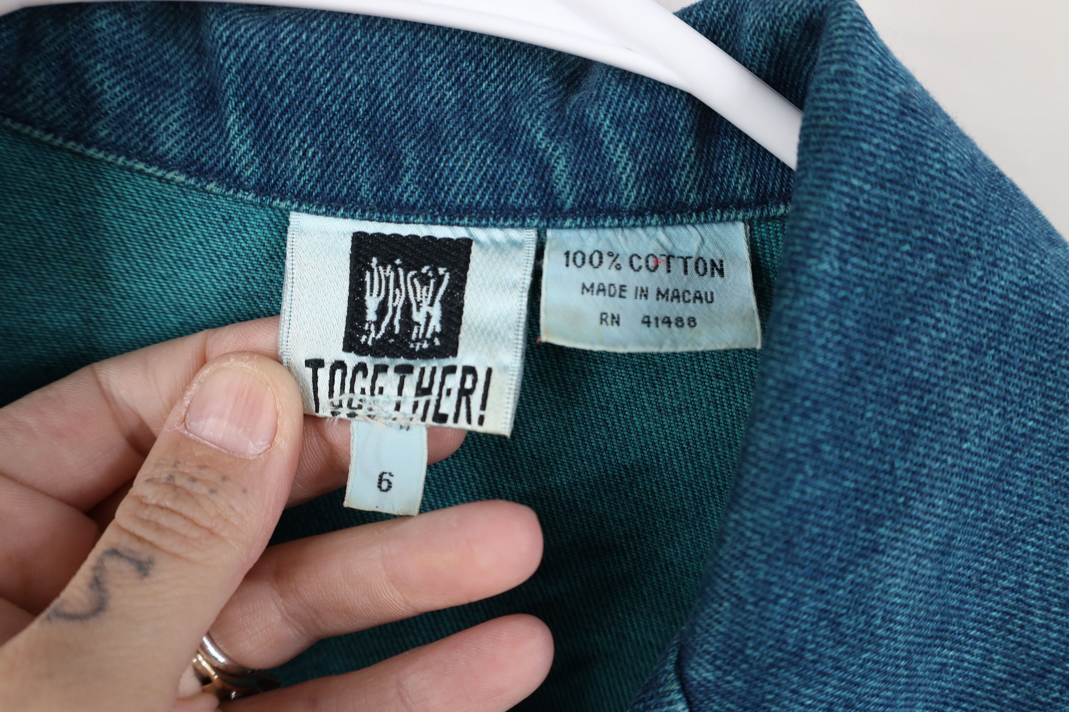 Vintage Vintage 90s Streetwear Stonewashed Denim Jean Blazer Jacket Size M / US 6-8 / IT 42-44 - 9 Thumbnail