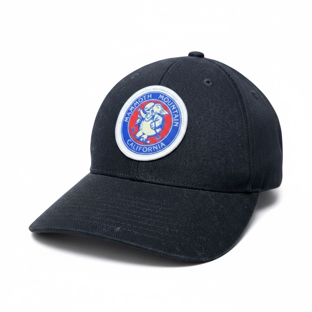 Other Mammoth Mountain Sz Large Blue Embroidered Patch Fitted Hat Size ONE SIZE - 1 Thumbnail