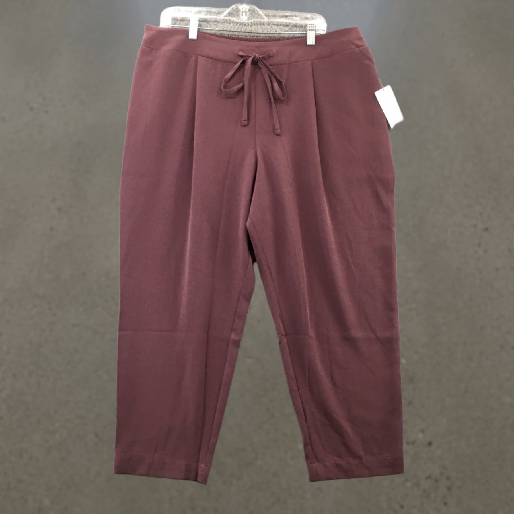 Vintage A New Day Pants Cropped Womens XXL Purple High Rise Pleated Front NEW Size 40" / US 18 - 1 Thumbnail