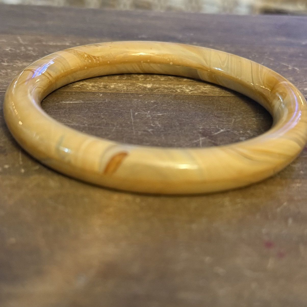 Vintage Vintage yellow agate bangle bracelet Size ONE SIZE - 3 Thumbnail