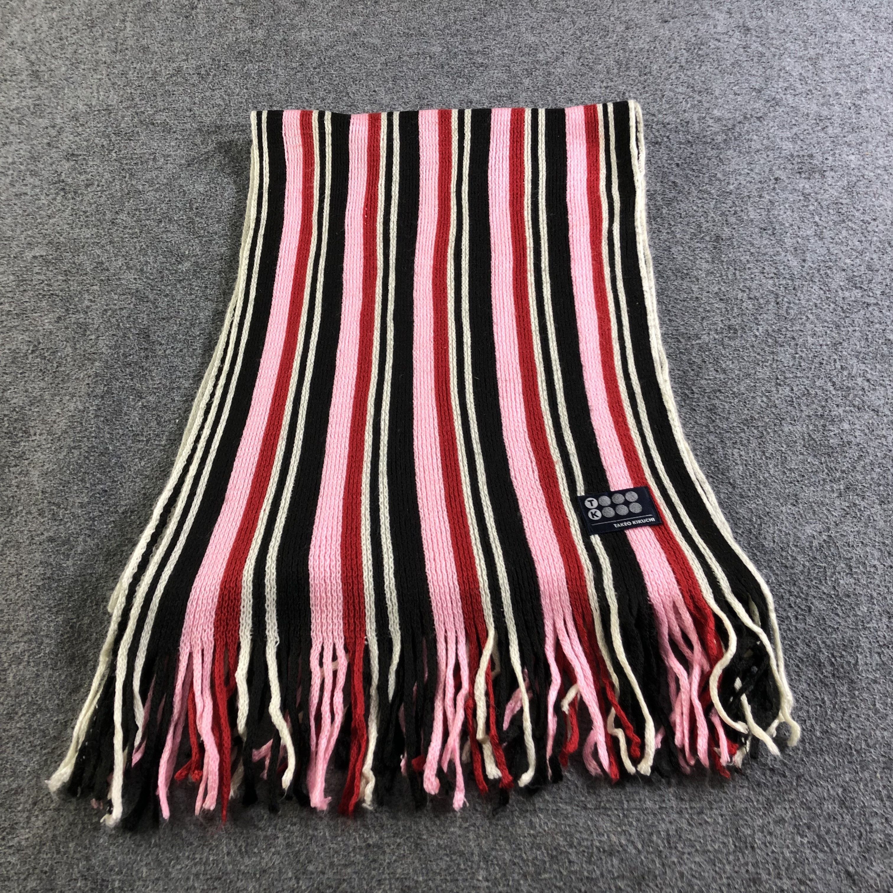 Takeo Kikuchi Takeo Kikuchi Striped Scarf Muffler Neckwear V2589 Size ONE SIZE - 3 Thumbnail