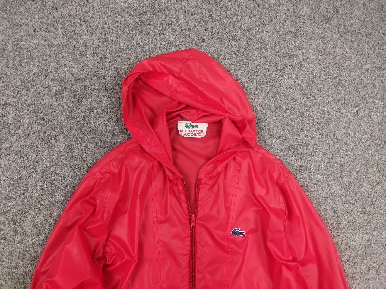 Lacoste Vintage 80's lacoste Alligator Nylon Red Light Zip Jacket Size US L / EU 52-54 / 3 - 4 Thumbnail